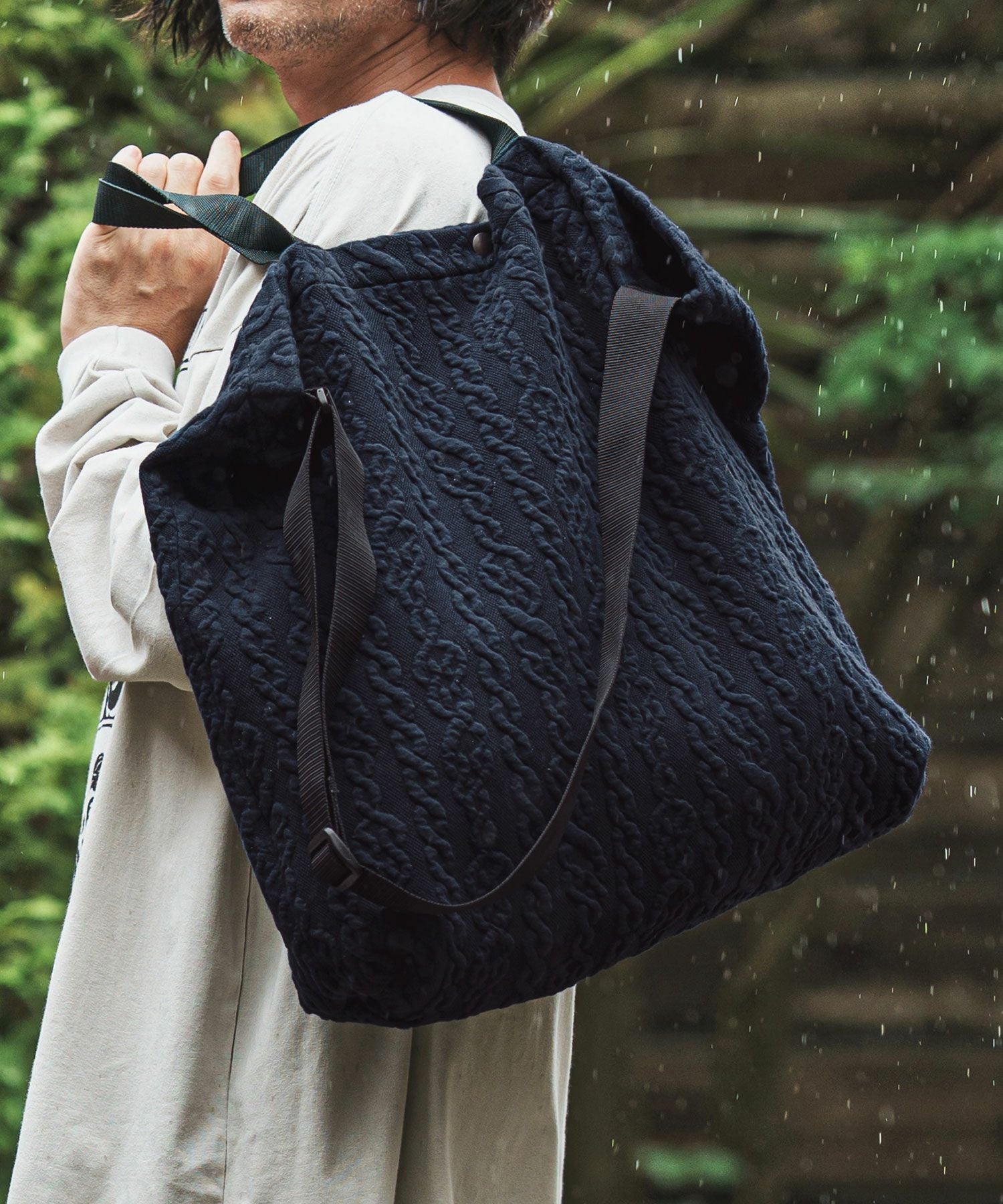 CAMBIO(カンビオ)】 ストレッチケーブルキルティングショルダーバッグ