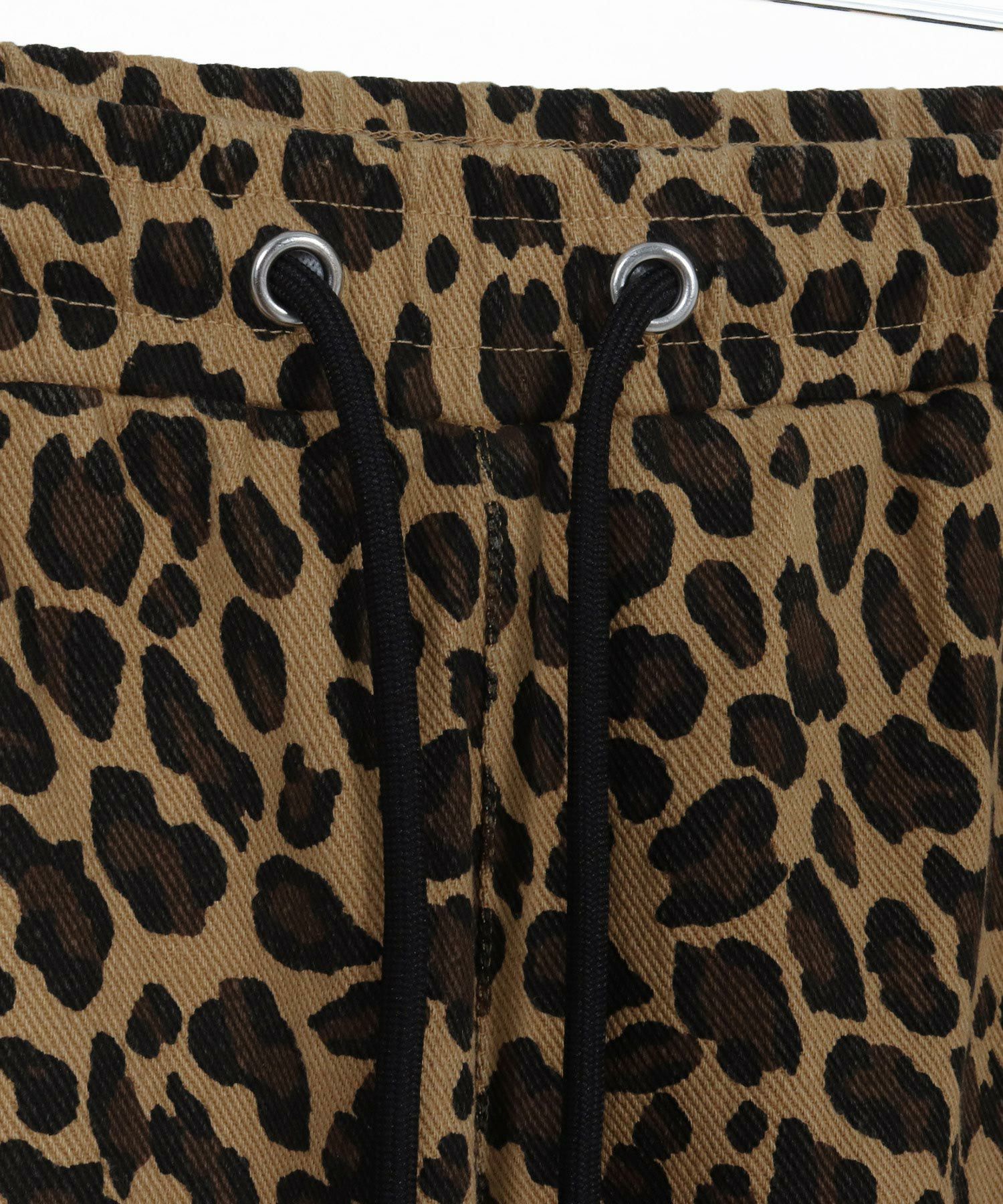 30%OFF【CAMBIO(カンビオ)】Leopard Twill Wide Straight Pants ワイド