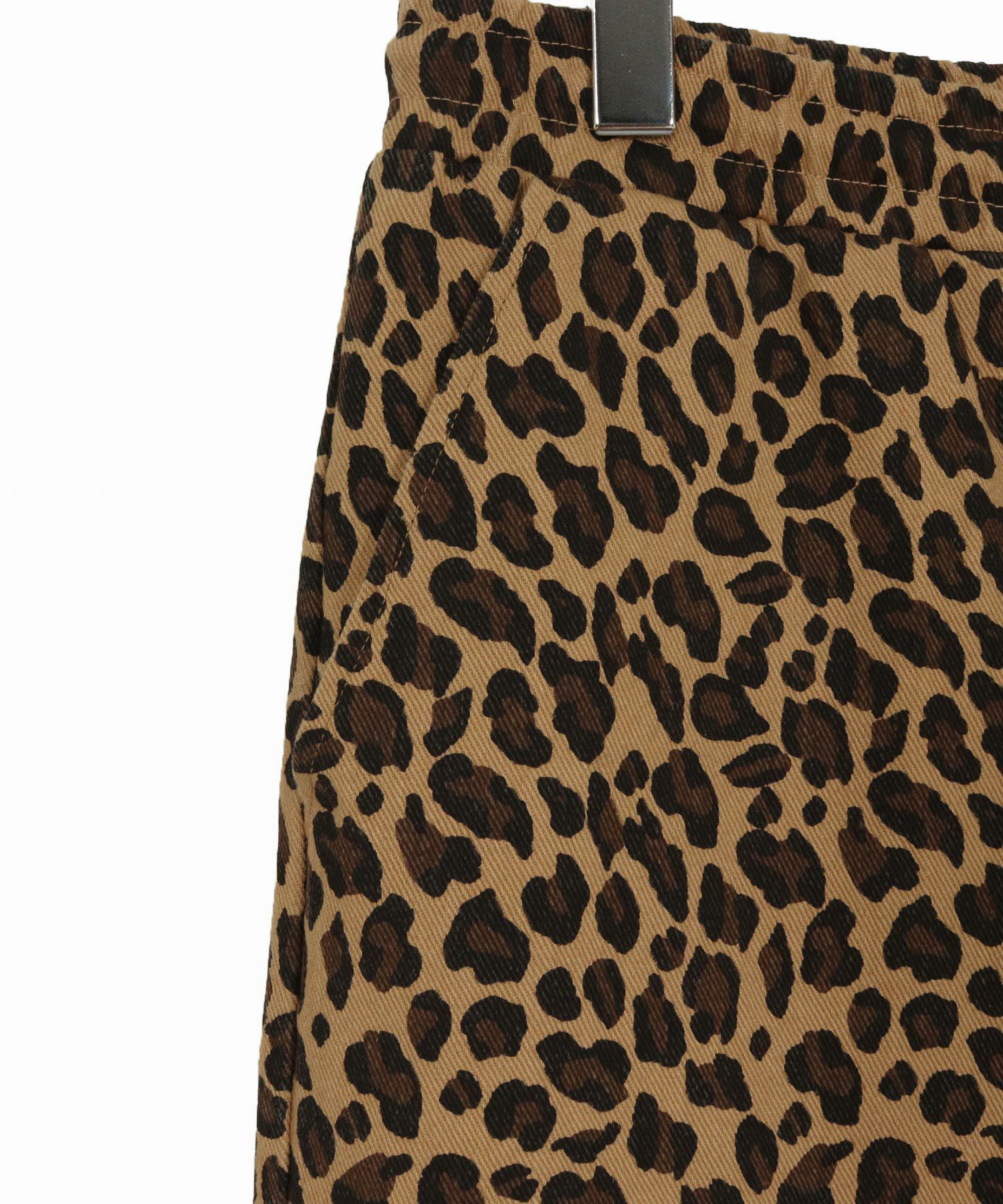 CAMBIO(カンビオ)】Leopard Twill Wide Straight Pants ワイド