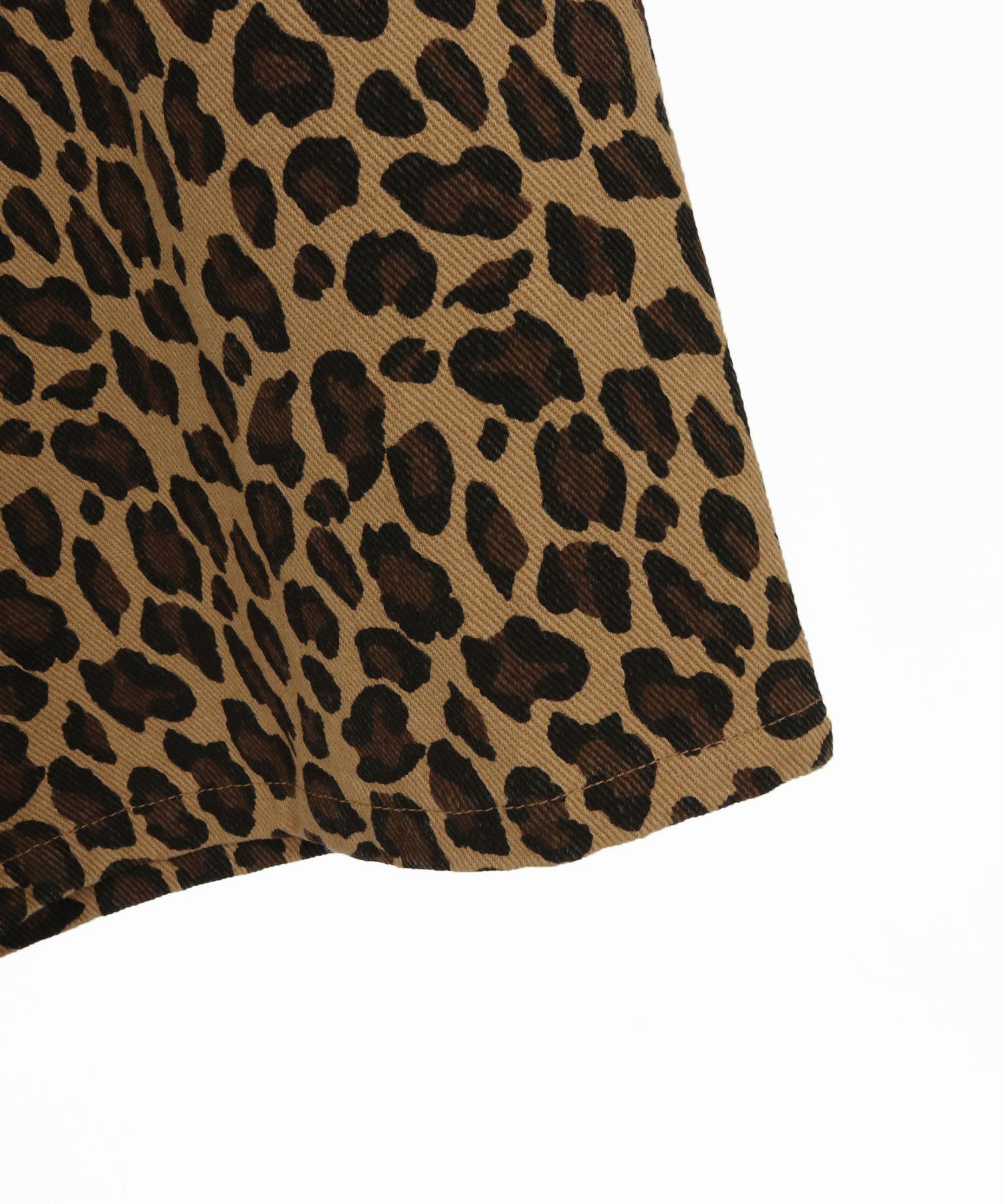 30%OFF【CAMBIO(カンビオ)】Leopard Twill Wide Straight Pants ワイド