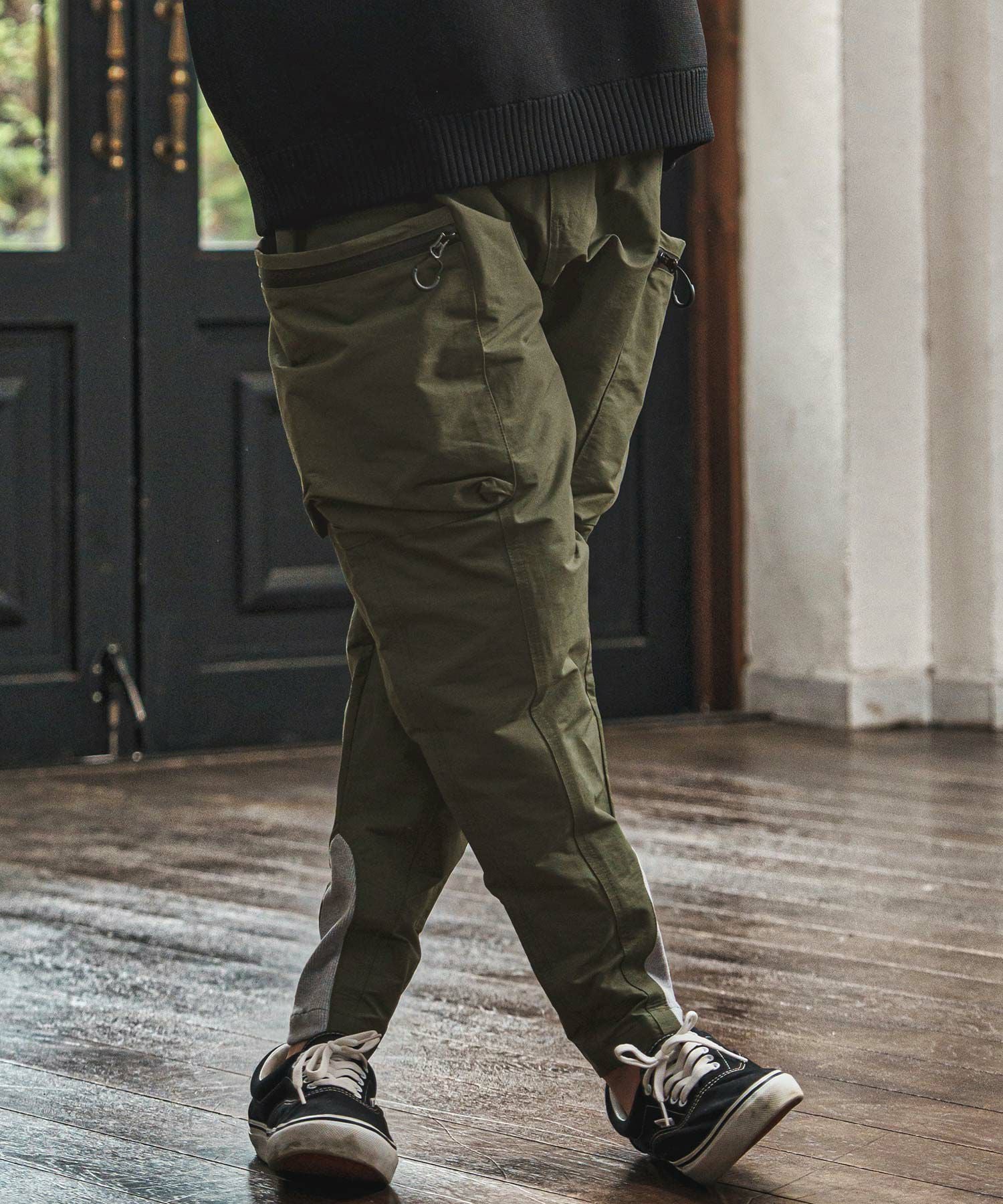 CAMBIO(カンビオ)】アウトドアポケット裾リブパンツ(HLCM0208