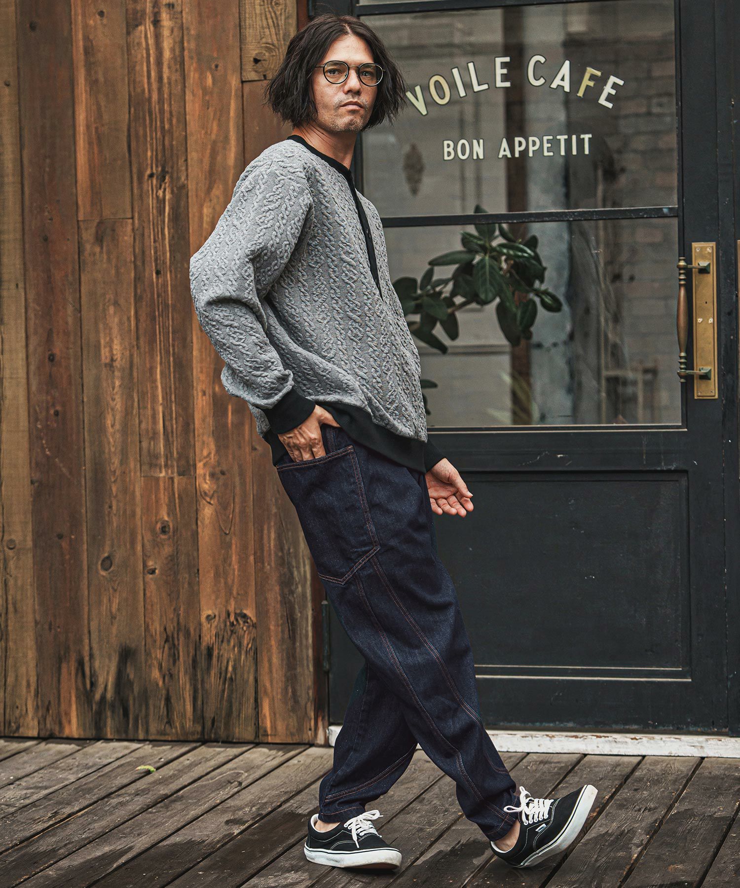 heveネイビー バルーンシルエット Whip Ballon Sleeve BL black | HEVE