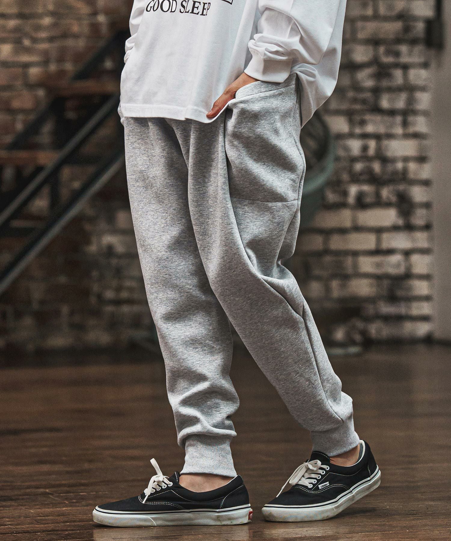 CAMBIO(カンビオ)】サイドポケットダンボール裾リブパンツ(HLCM0216