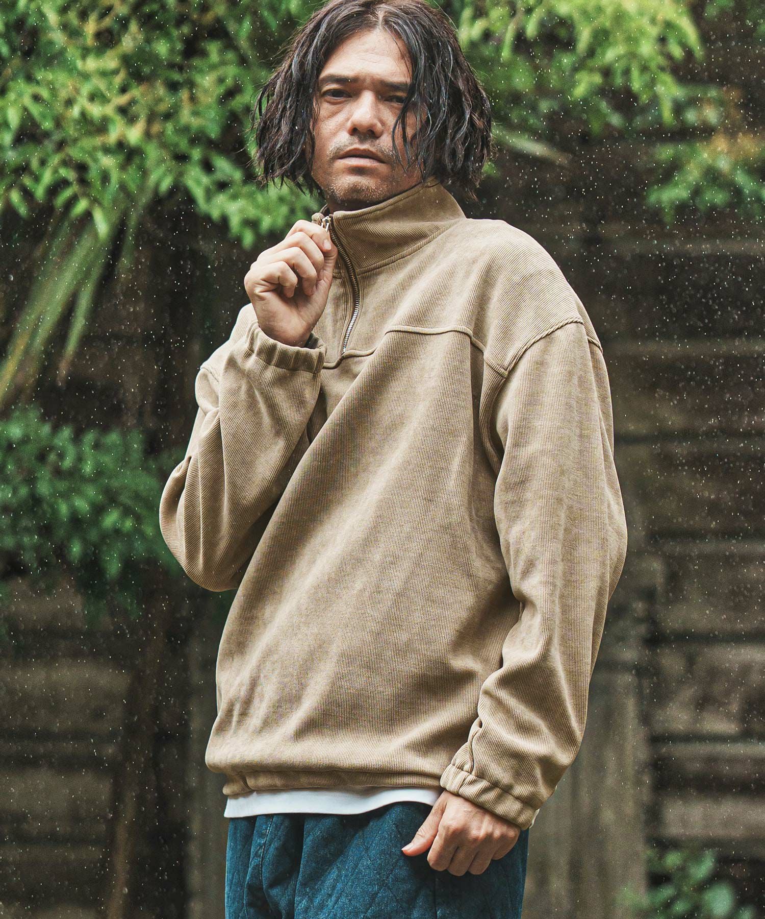 50%OFF【CAMBIO(カンビオ)】ポリストレッチツイルZIPパーカー | CAMBIO