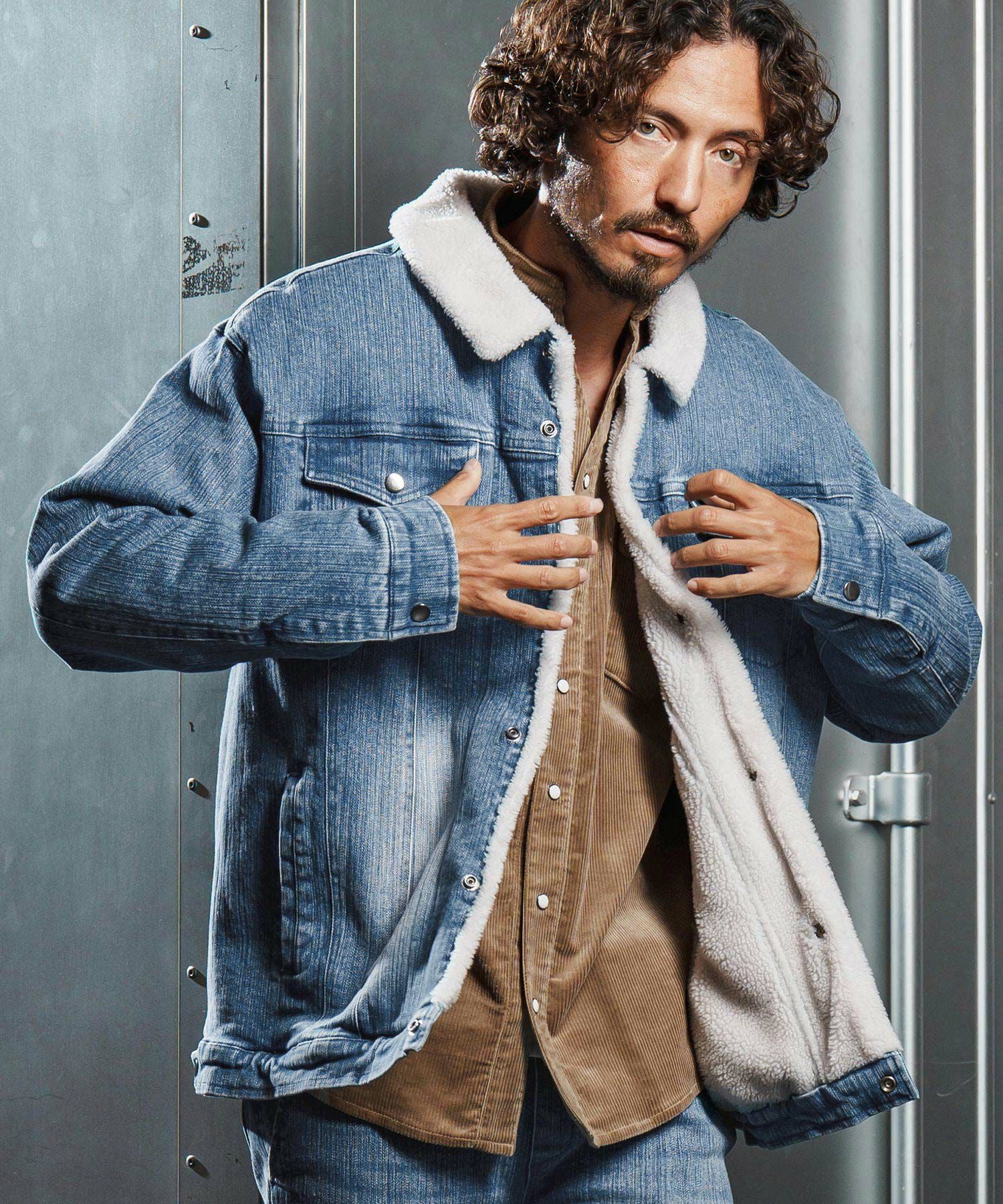 wjk reluxe】used like boa denim jacket ボアデニムジャケット(WR25W