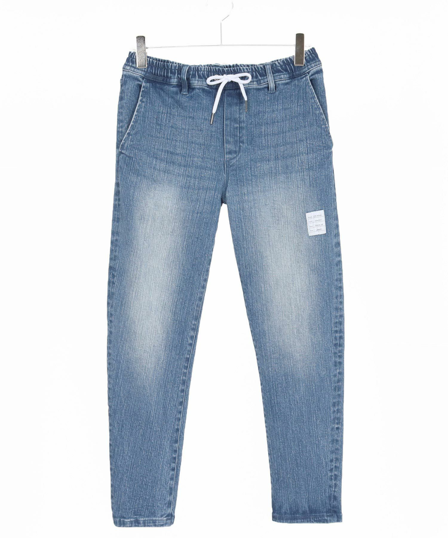 wjk reluxe】tight tension knit denim skinny pants デニムスキニー