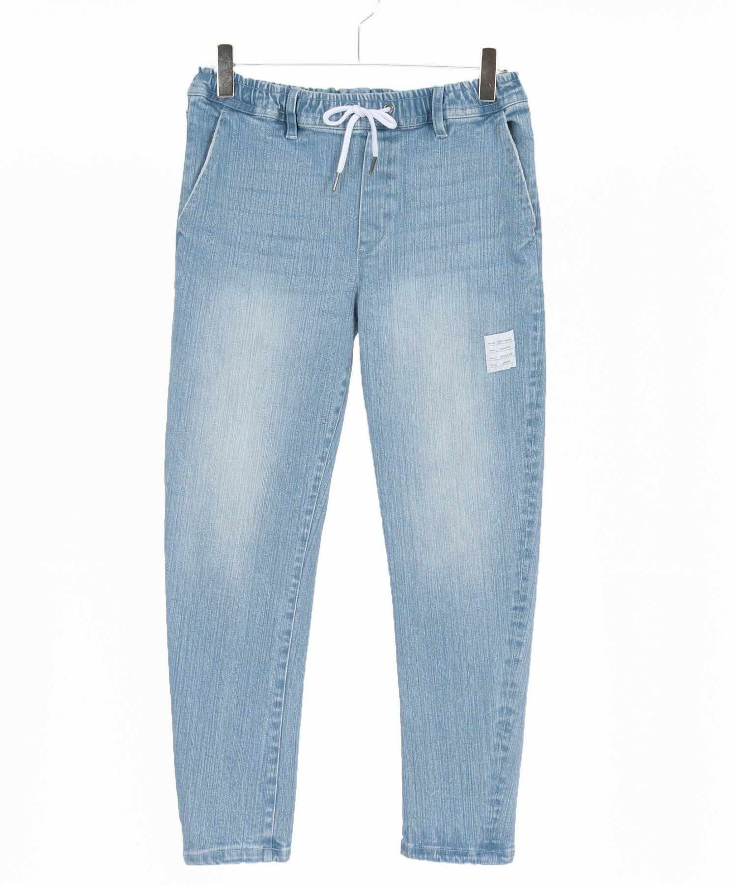 wjk reluxe】tight tension knit denim skinny pants デニムスキニー