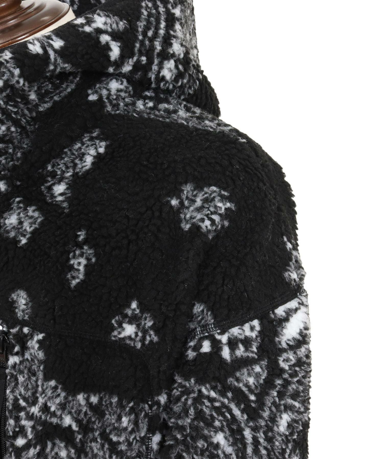 wjk reluxe】paisley pattern boa fleece parka ボアフリースパーカー
