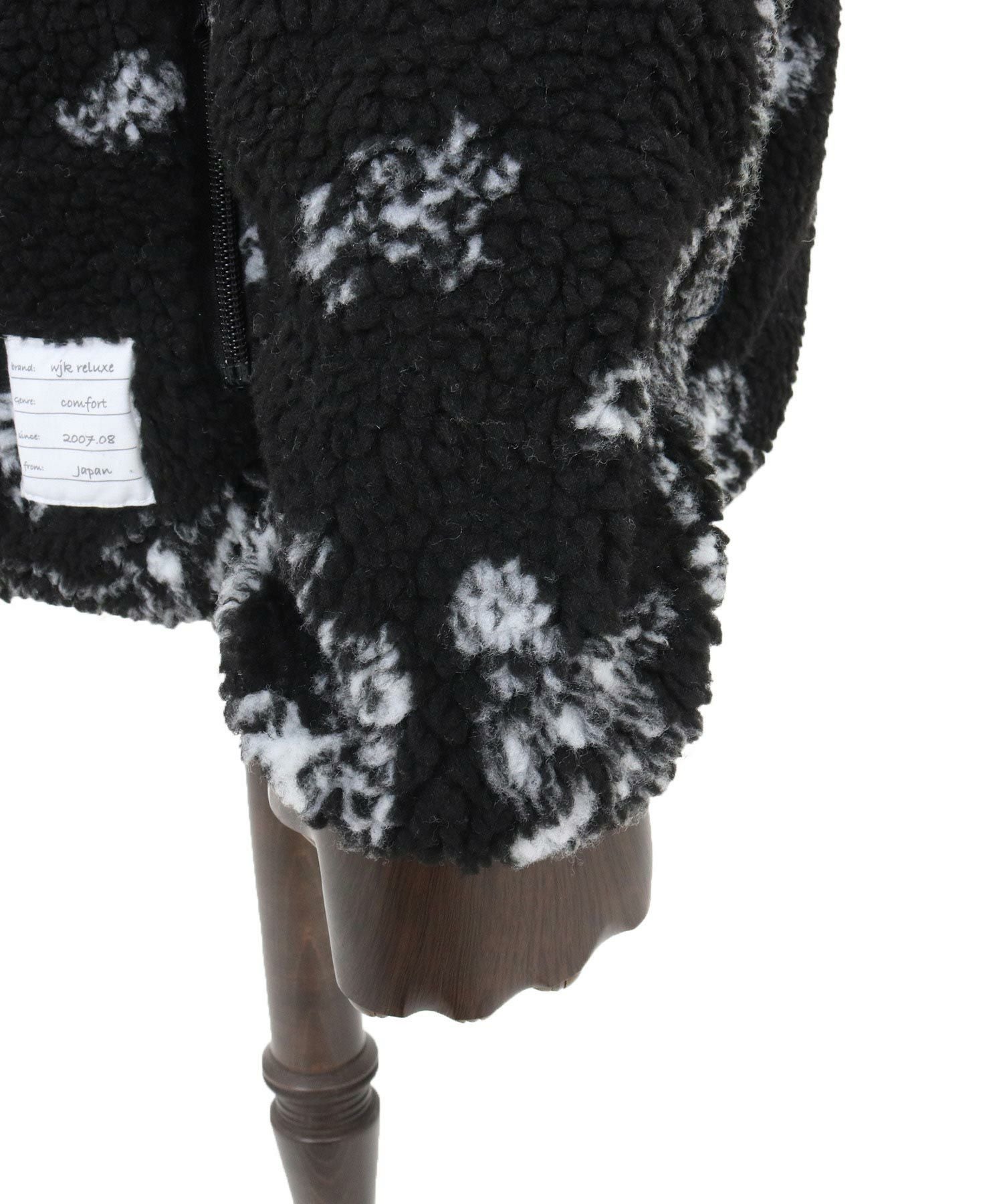 wjk reluxe】paisley pattern boa fleece parka ボアフリースパーカー