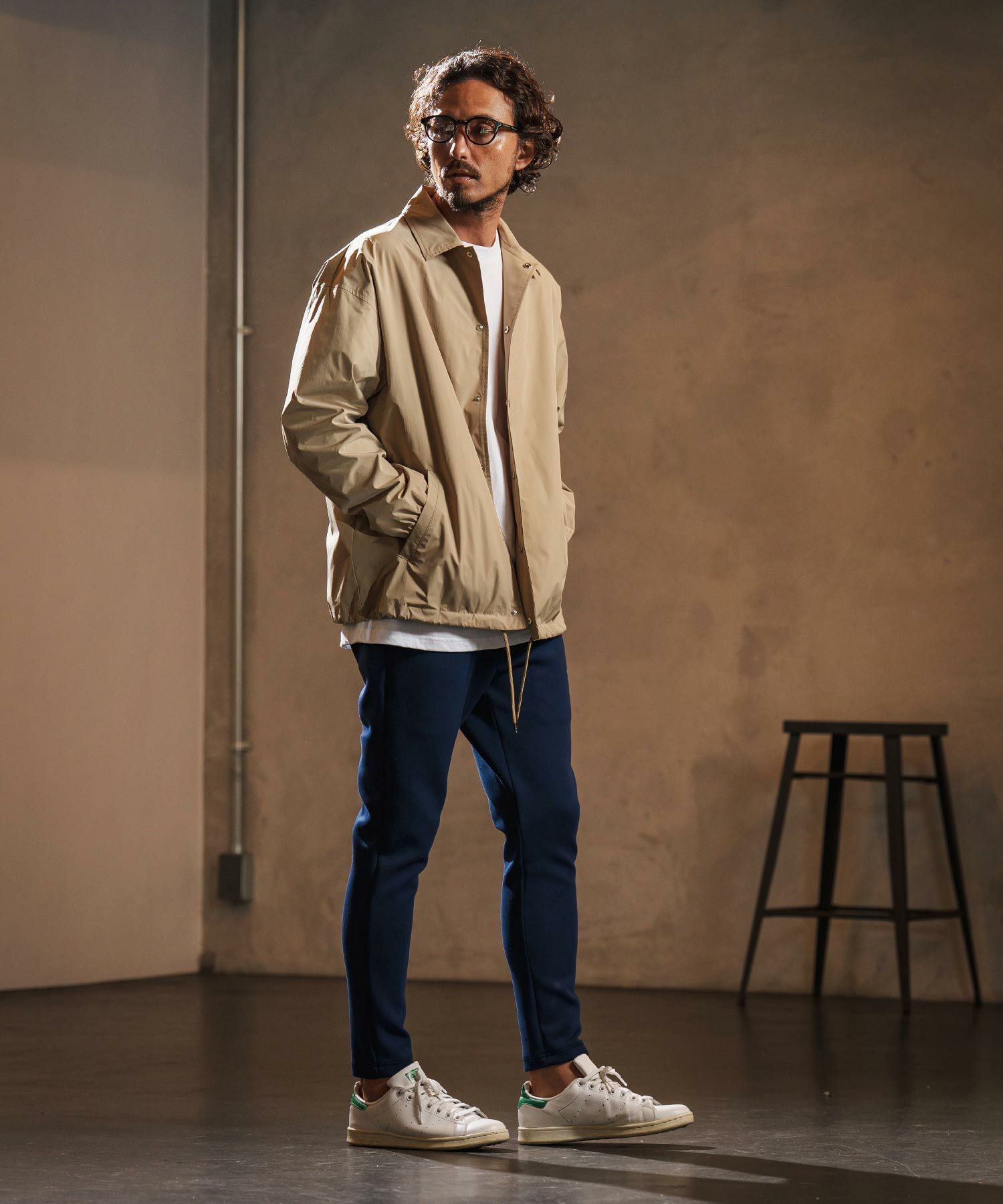 wjk reluxe】matte texture coach jacket コーチジャケット(WR25W-22