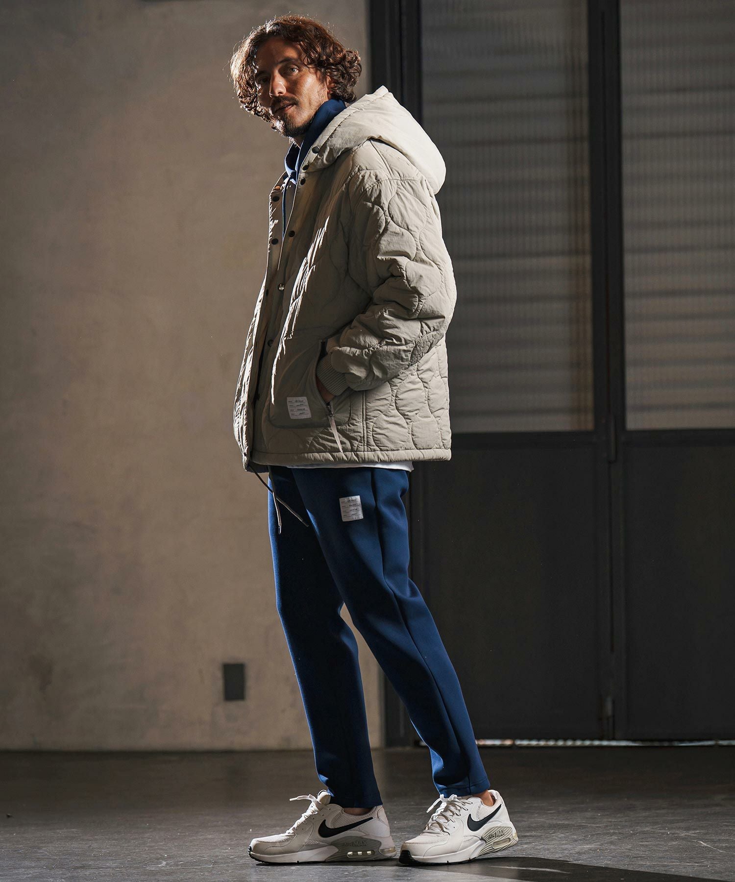 wjk reluxe】gourd quilting hooded blouson フーデッドブルゾン(WR25W