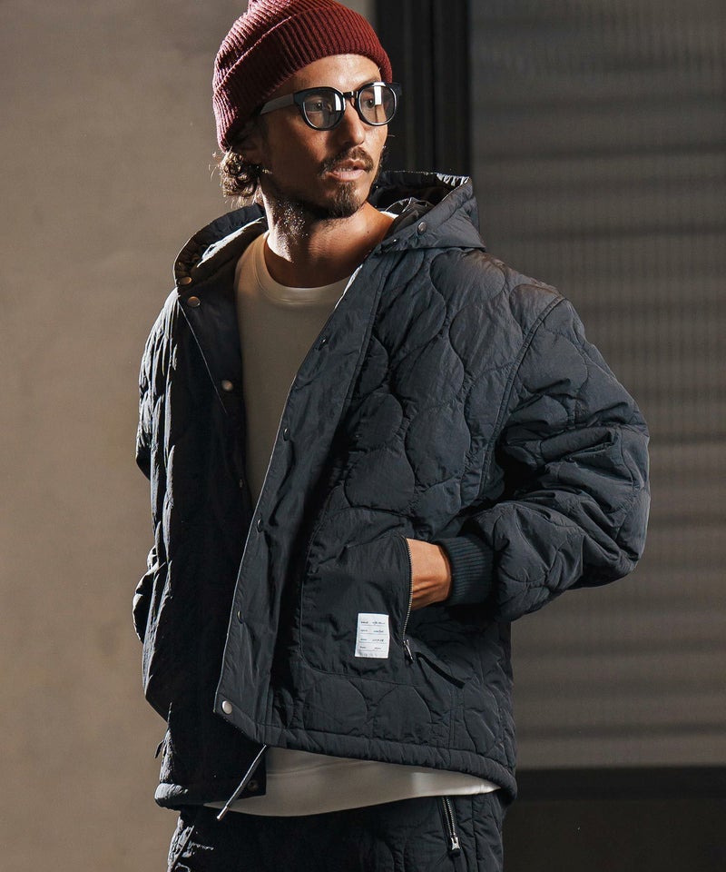 wjk reluxe】gourd quilting hooded blouson フーデッドブルゾン(WR25W 
