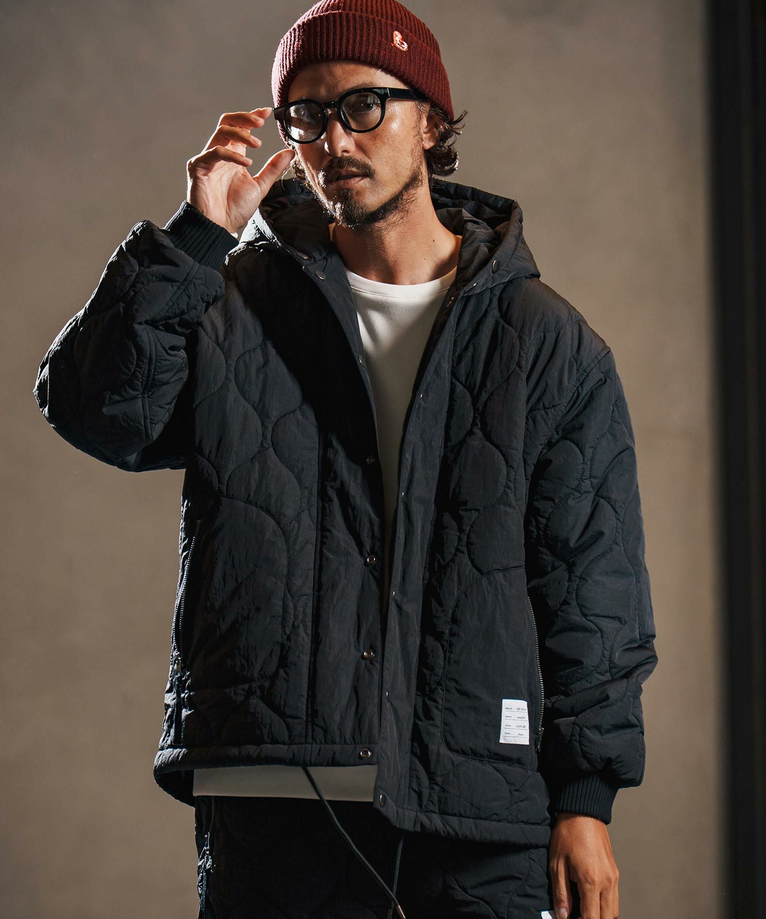 wjk reluxe】gourd quilting hooded blouson フーデッドブルゾン(WR25W