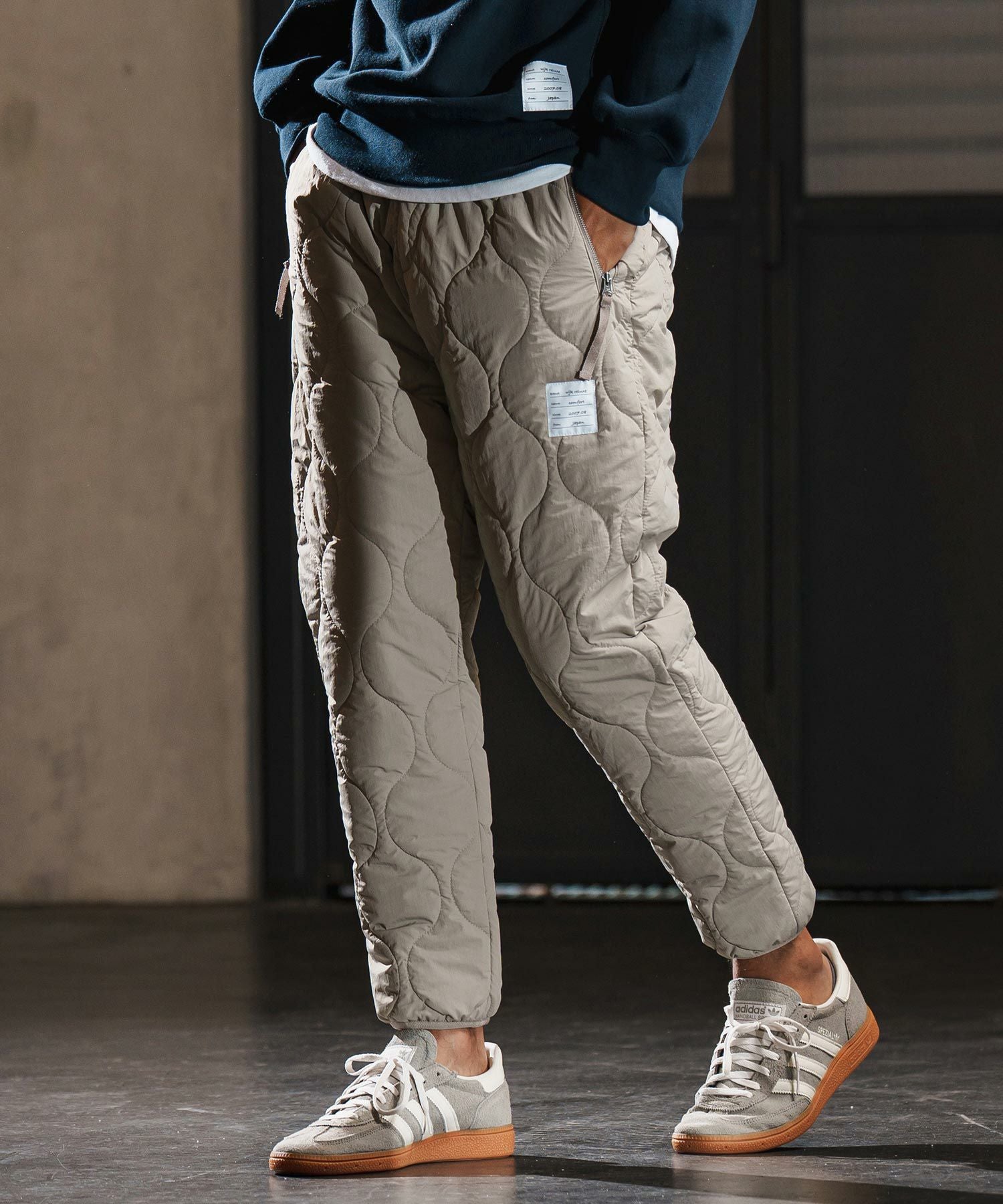 wjk reluxe】gourd quilting easy pants 中綿イージーパンツ(WR25W-05