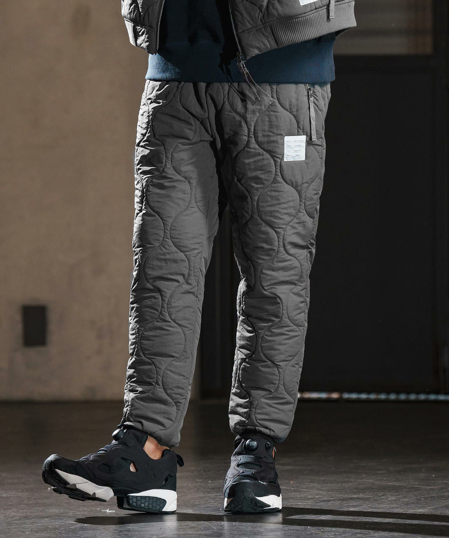 wjk reluxe】gourd quilting easy pants 中綿イージーパンツ(WR25W-05