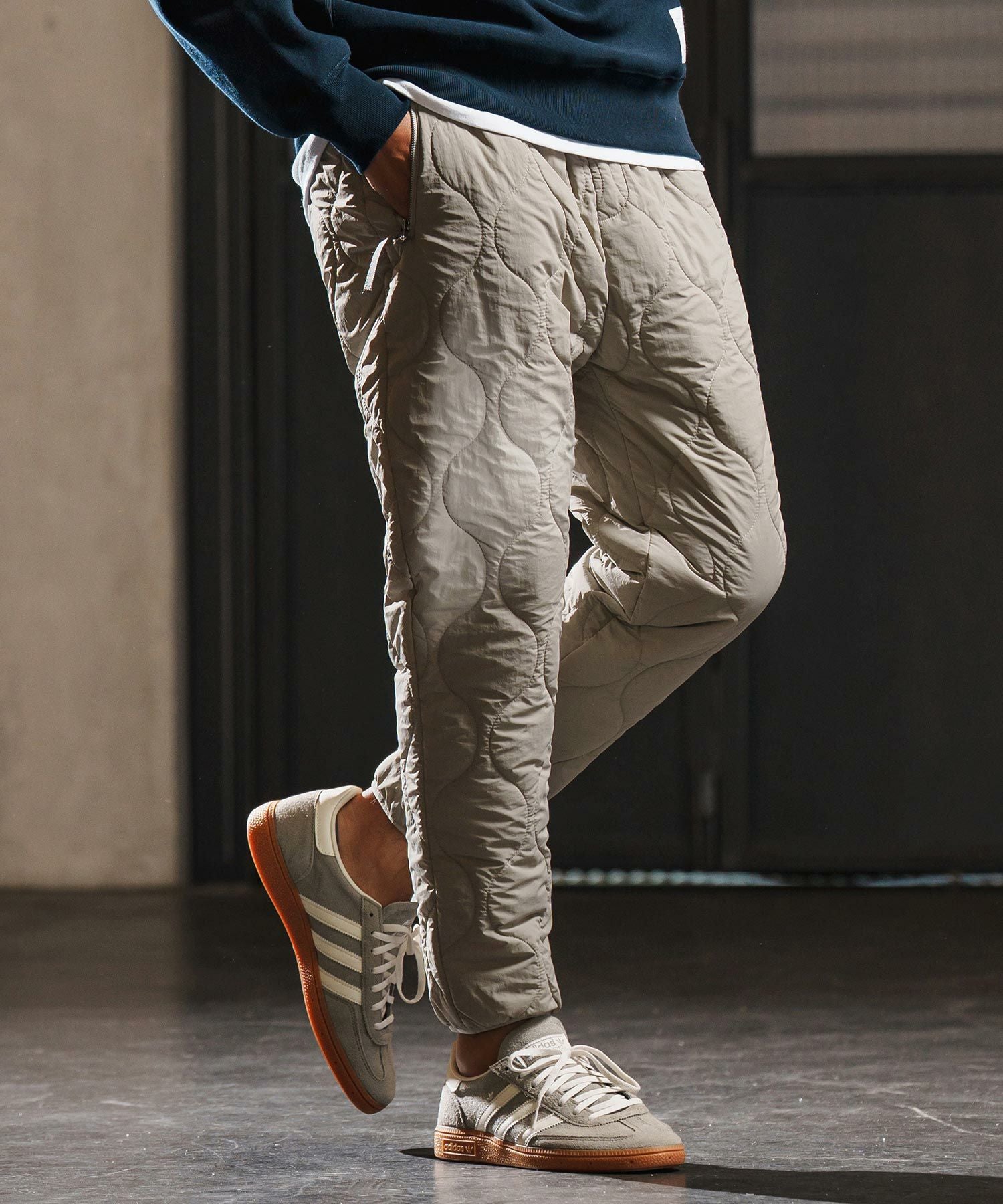 wjk reluxe】gourd quilting easy pants 中綿イージーパンツ(WR25W-05