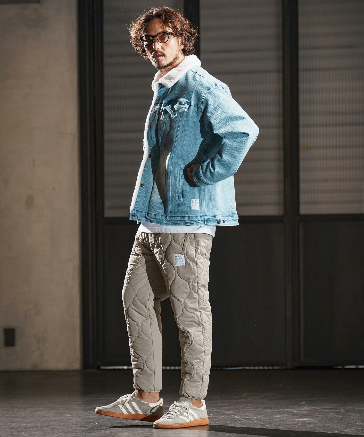 wjk reluxe】gourd quilting easy pants 中綿イージーパンツ(WR25W-05