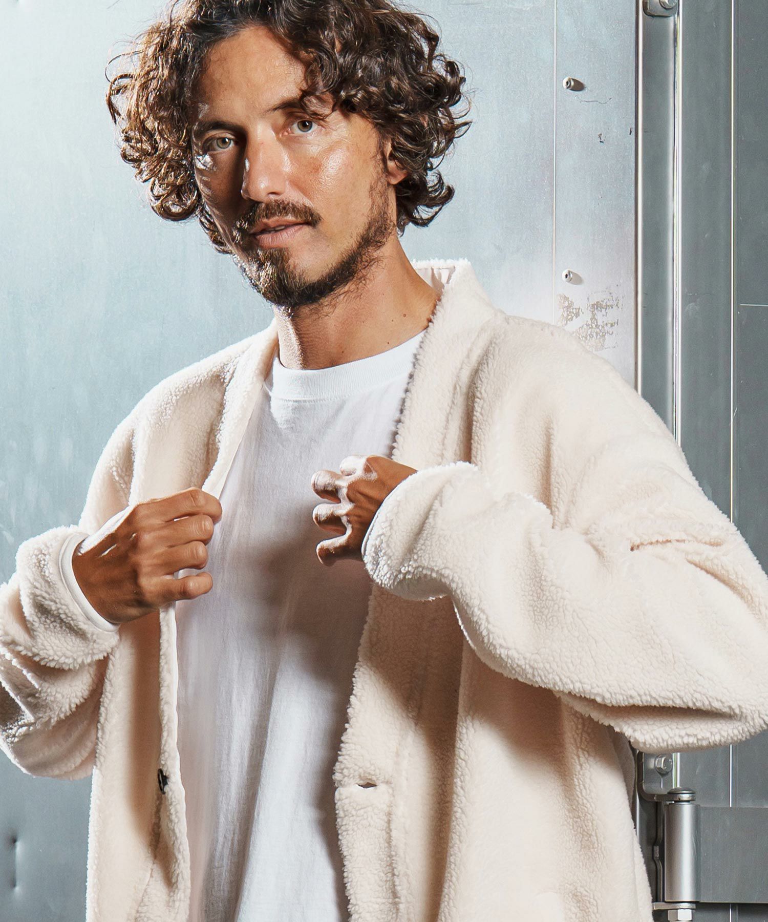 wjk reluxe】boa fleece X cardigan ボアフリースカーディガン(WR25W