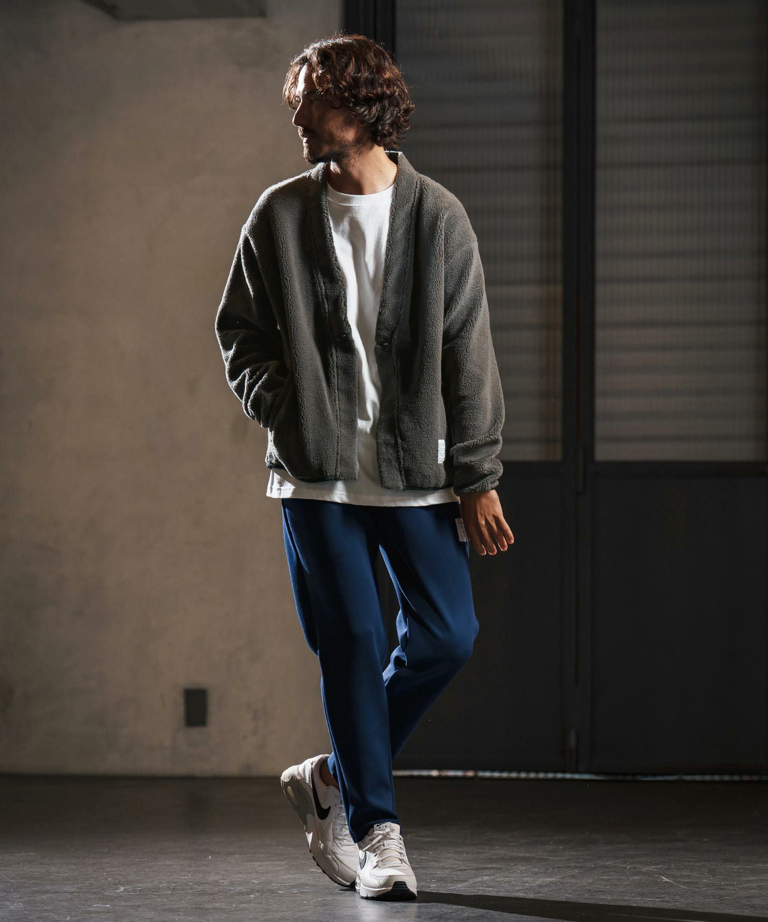wjk reluxe】boa fleece X cardigan ボアフリースカーディガン(WR25W