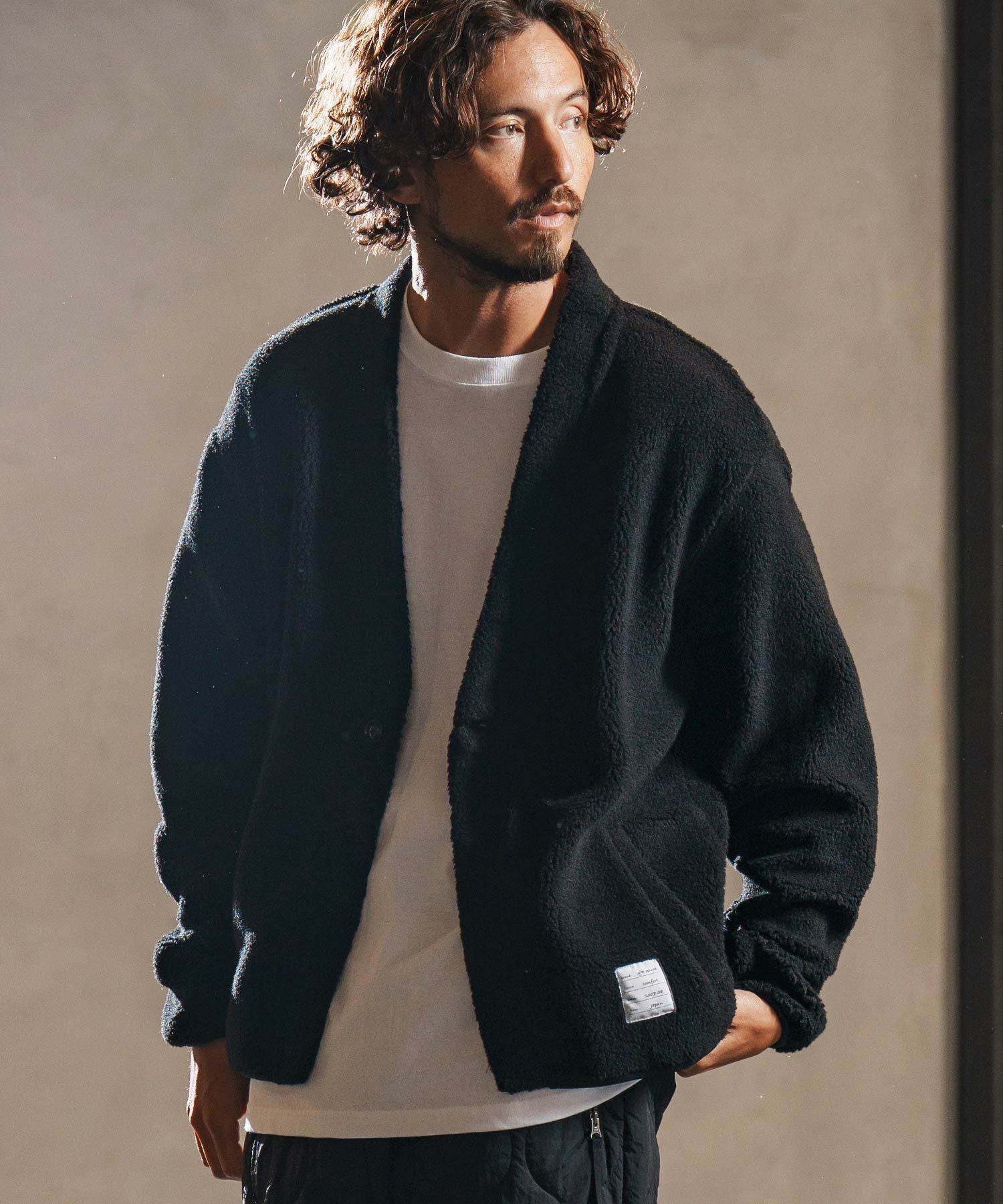 wjk reluxe】boa fleece X cardigan ボアフリースカーディガン(WR25W
