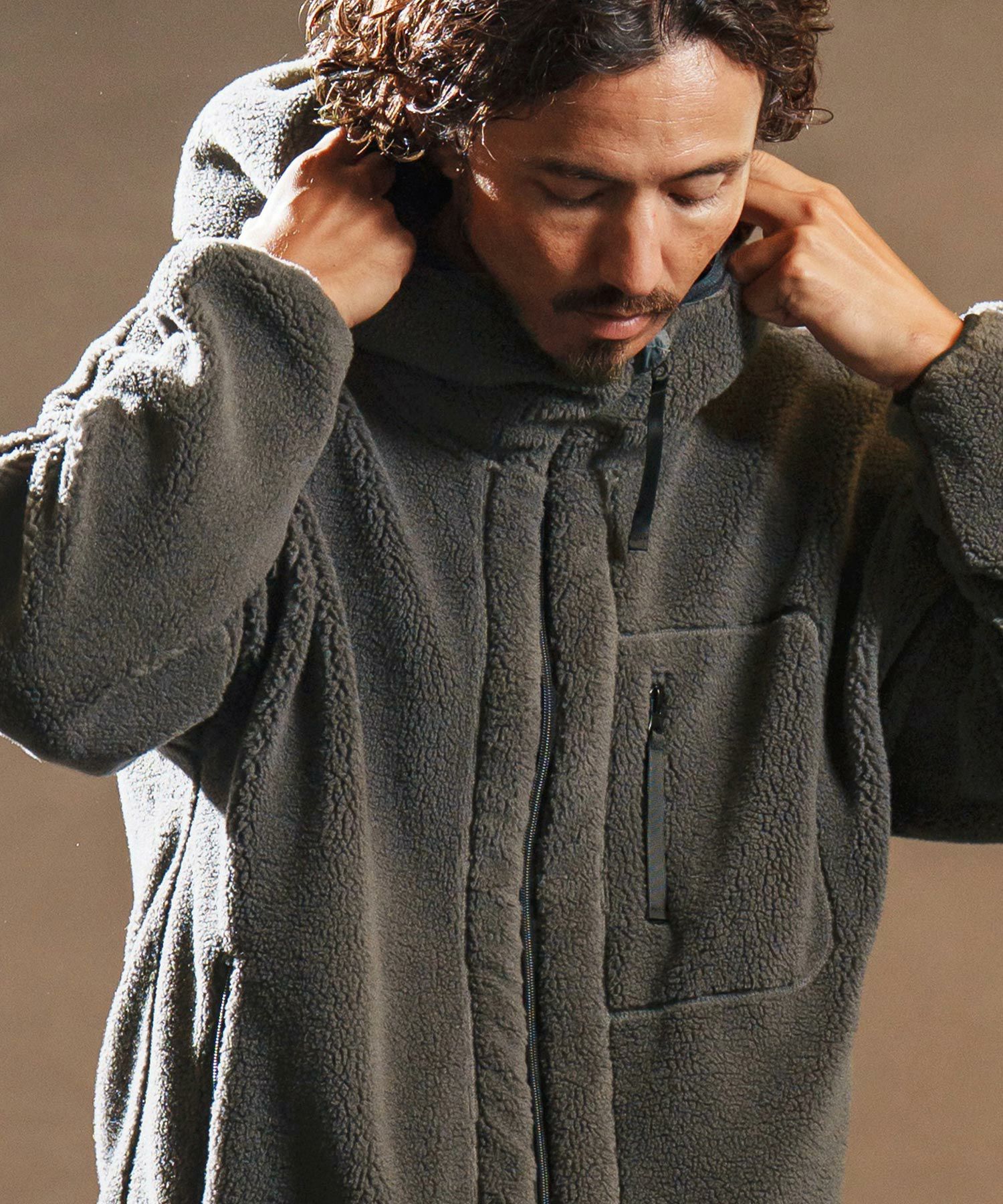 wjk reluxe】boa fleece parka ボアフリースパーカー(WR25W-07