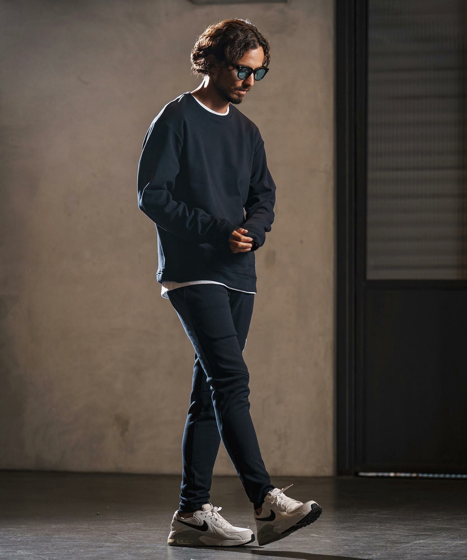 wjk reluxe】back fleece switch easy pants バックフリースイージー