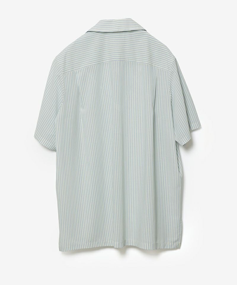 ATTACHMENT(アタッチメント)】WO-PE STRIPE OPEN COLLAR S-S SHIRT