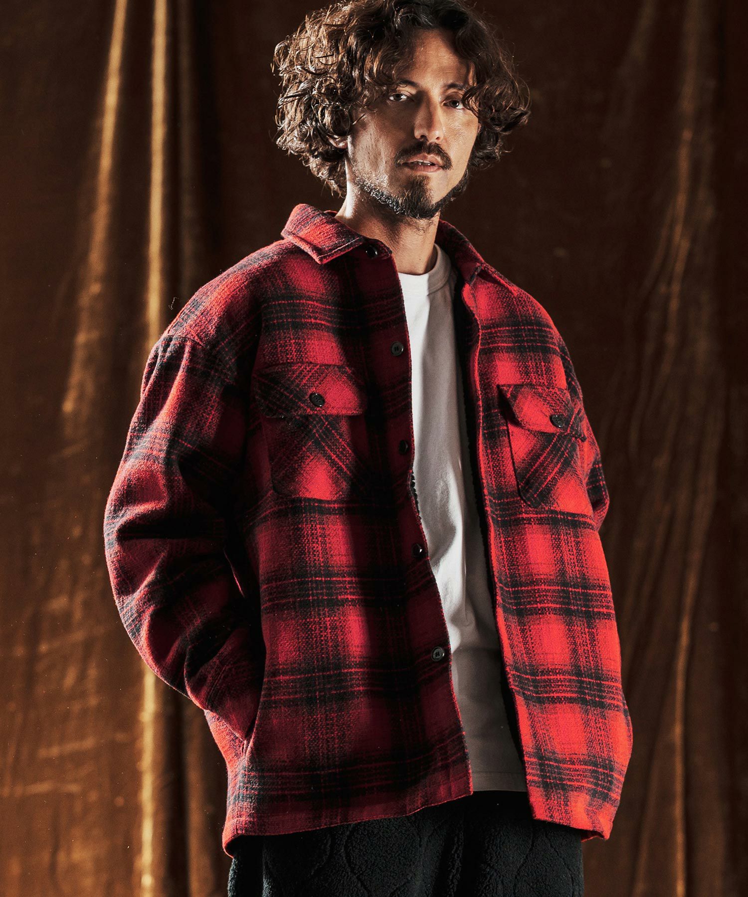 ANGENEHM(アンゲネーム)】Plaid CPO Jacket ジャケット(AG05-001acf