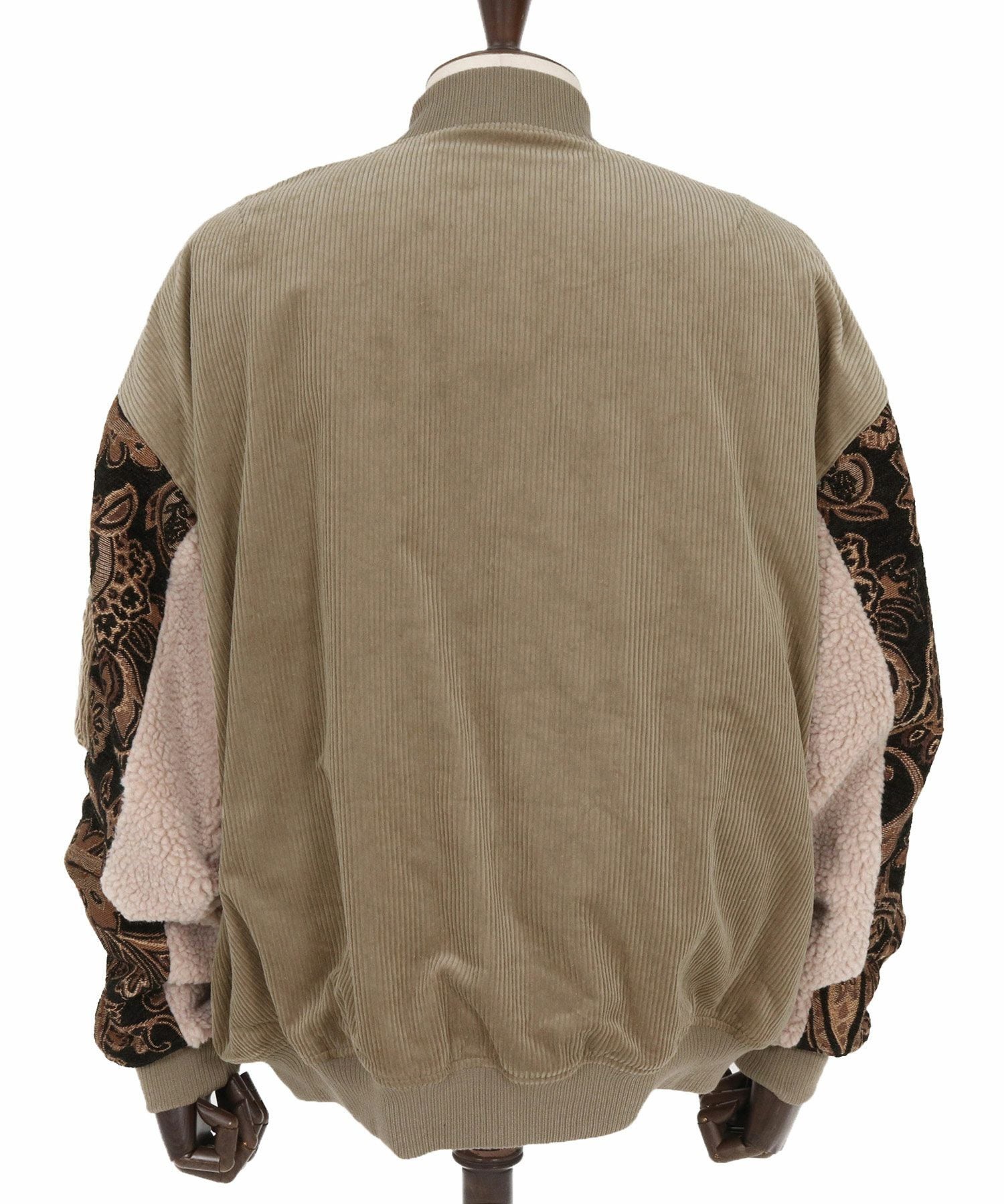 ANGENEHM(アンゲネーム)】Mixed Fabric Bomber Jacket ボンバー