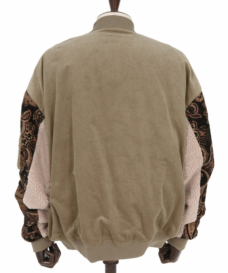 ANGENEHM(アンゲネーム)】Mixed Fabric Bomber Jacket ボンバー 