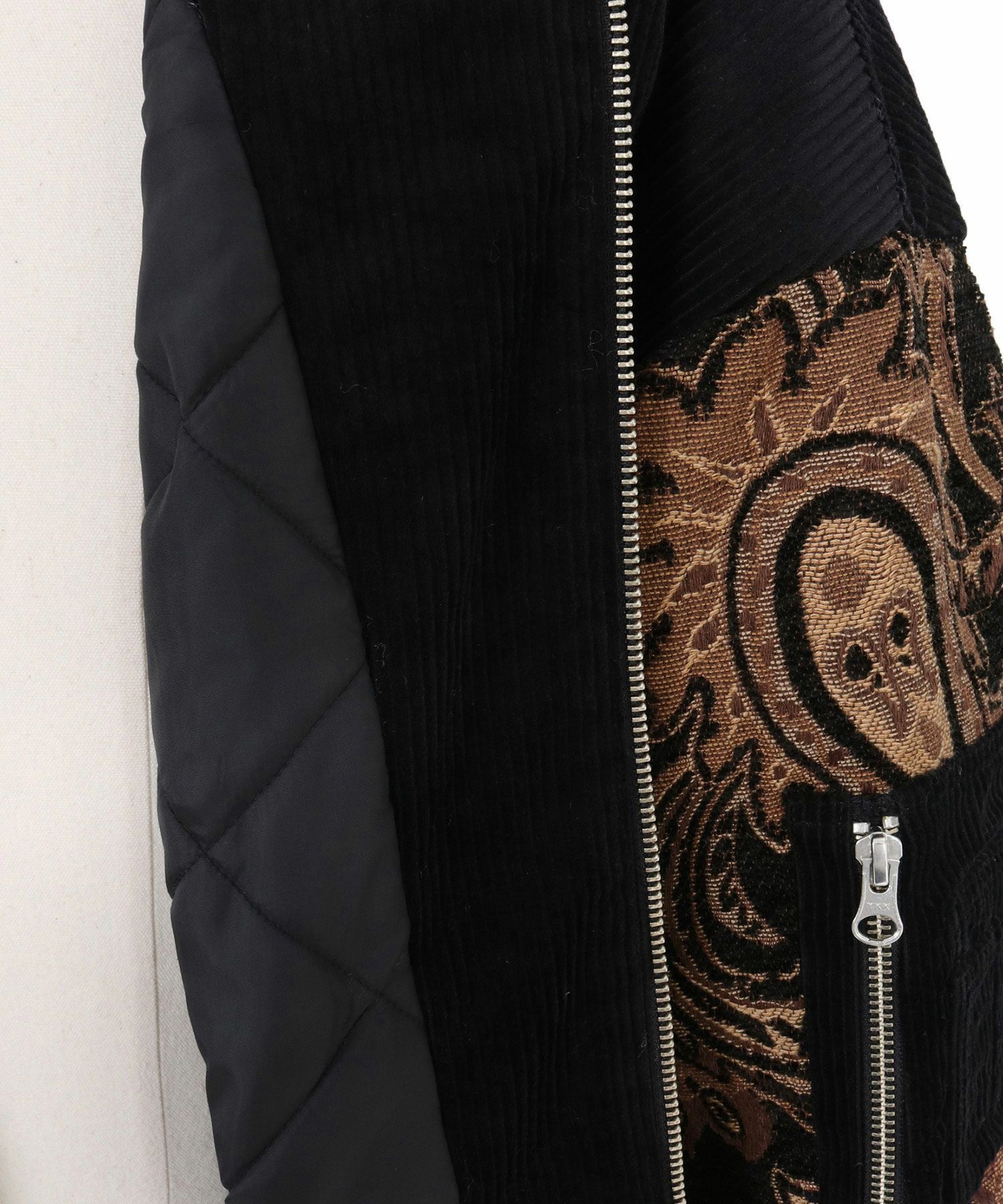 ANGENEHM(アンゲネーム)】Mixed Fabric Bomber Jacket ボンバー