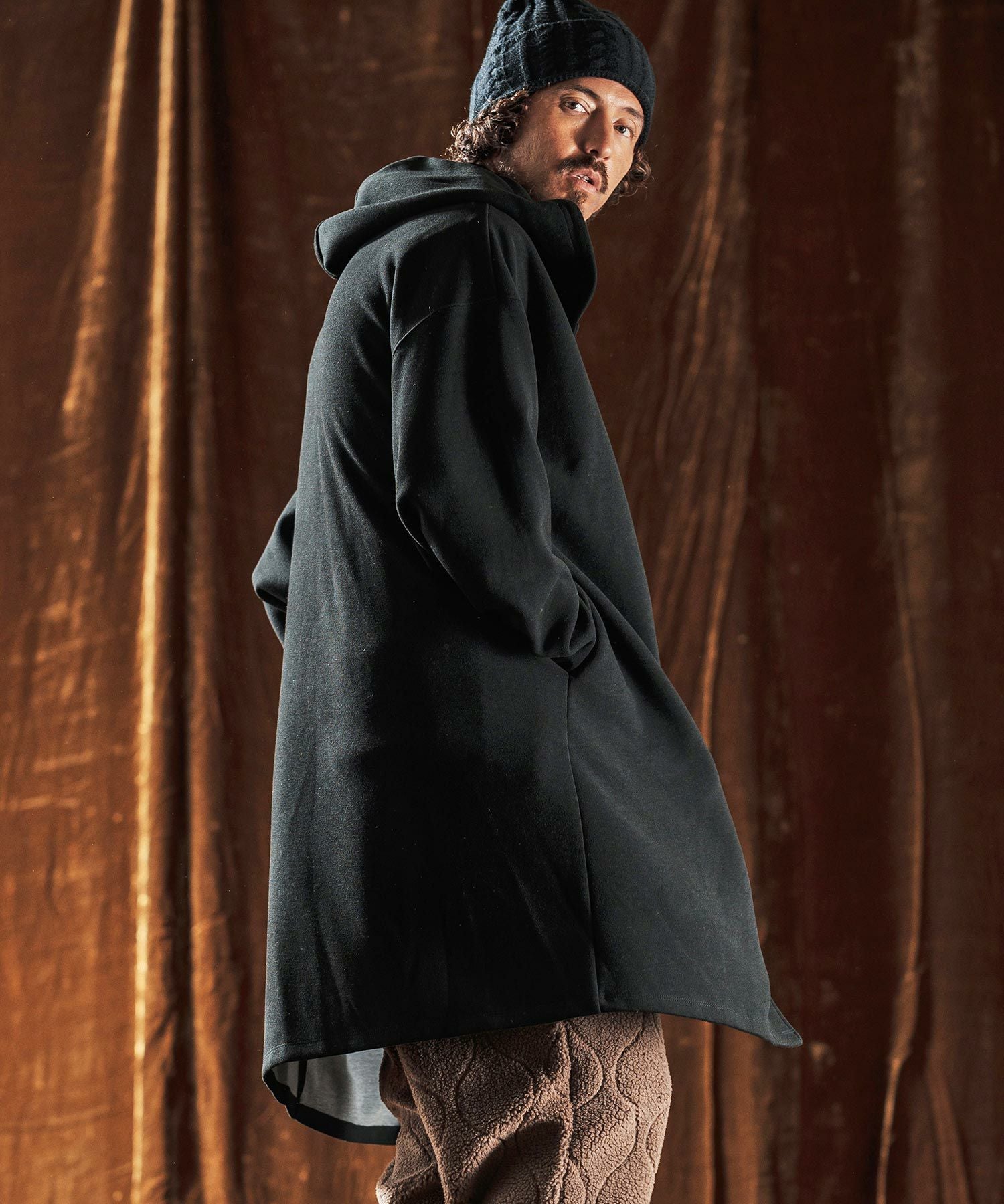 ANGENEHM(アンゲネーム)】Hooded Coatigan -Wool Blend Heavy Weight