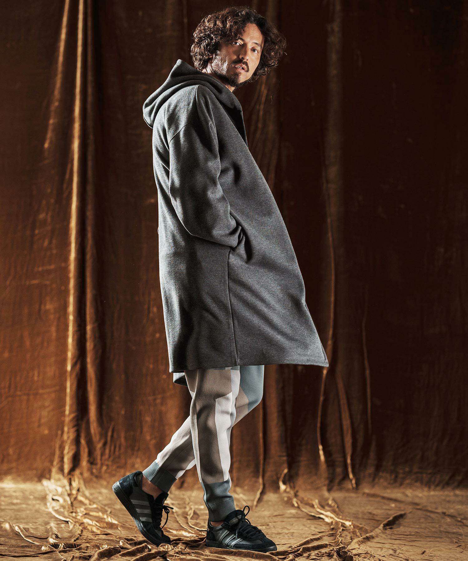 ANGENEHM(アンゲネーム)】Hooded Coatigan -Wool Blend Heavy Weight
