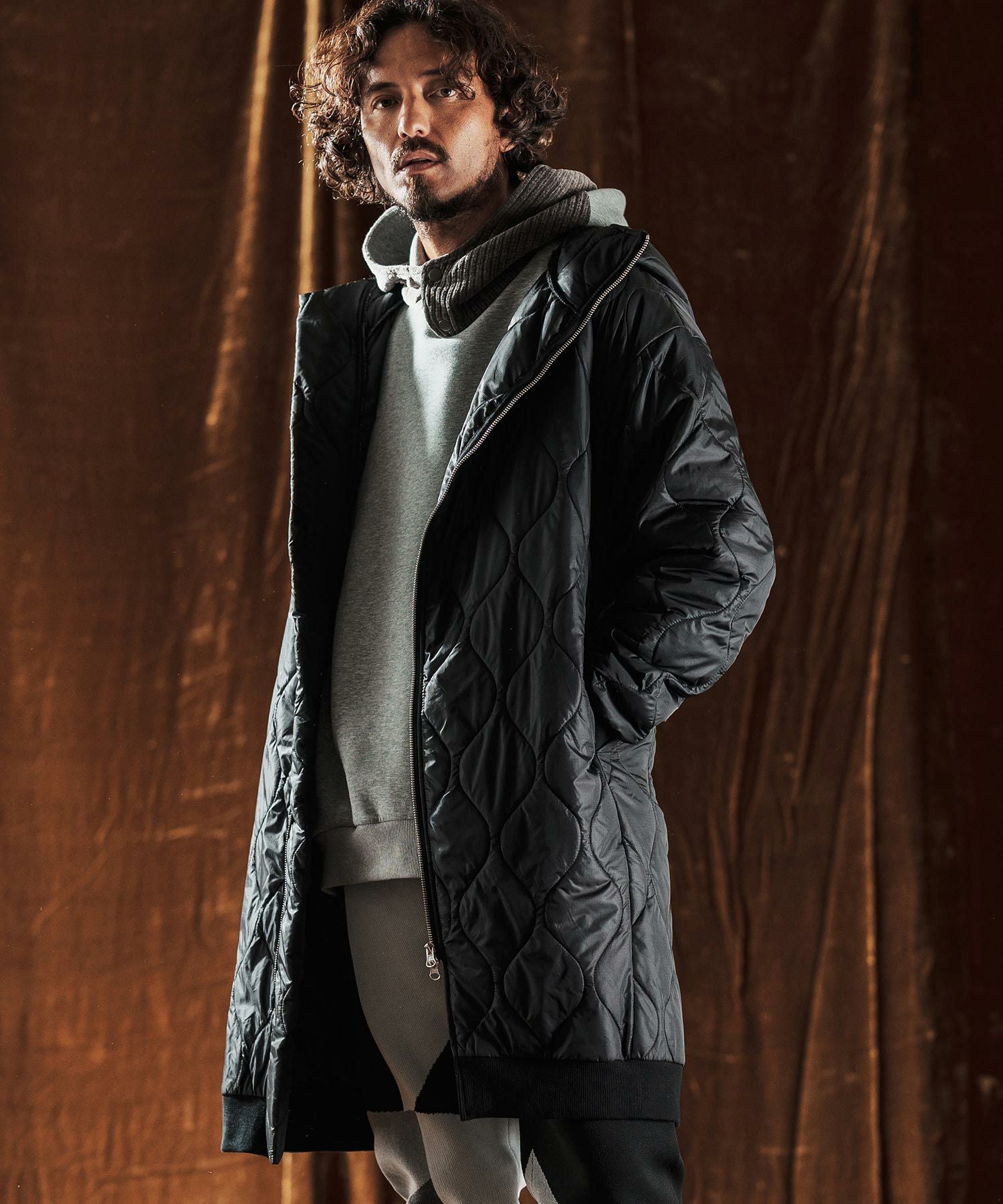 メンズ 【新品】30%OFF ANGENEHMアンゲネーム ボアキルティングブルゾン M