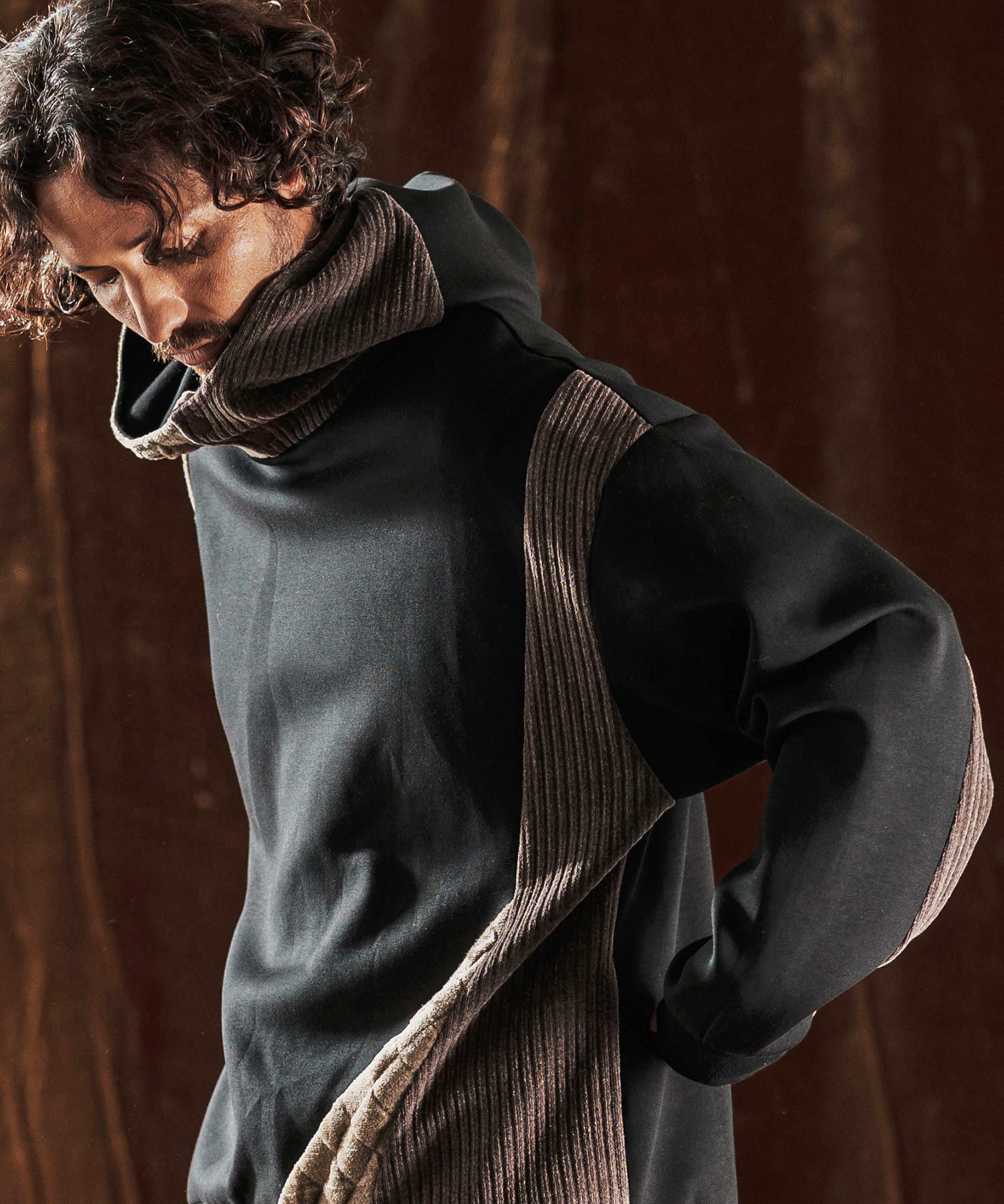 ANGENEHM(アンゲネーム)】Switching Design Oversized Hoodie プル