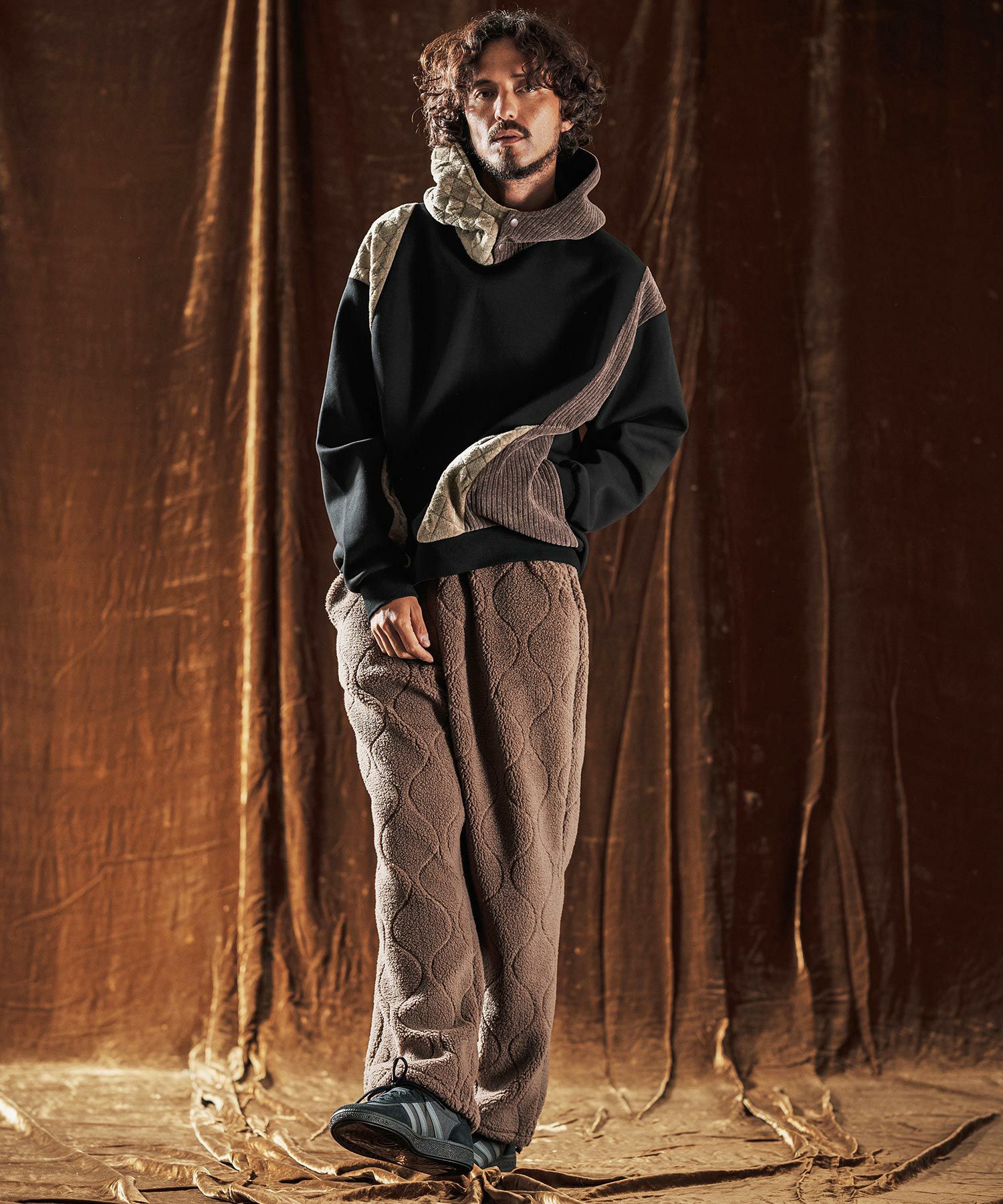 ANGENEHM(アンゲネーム)】Switching Design Oversized Hoodie プル