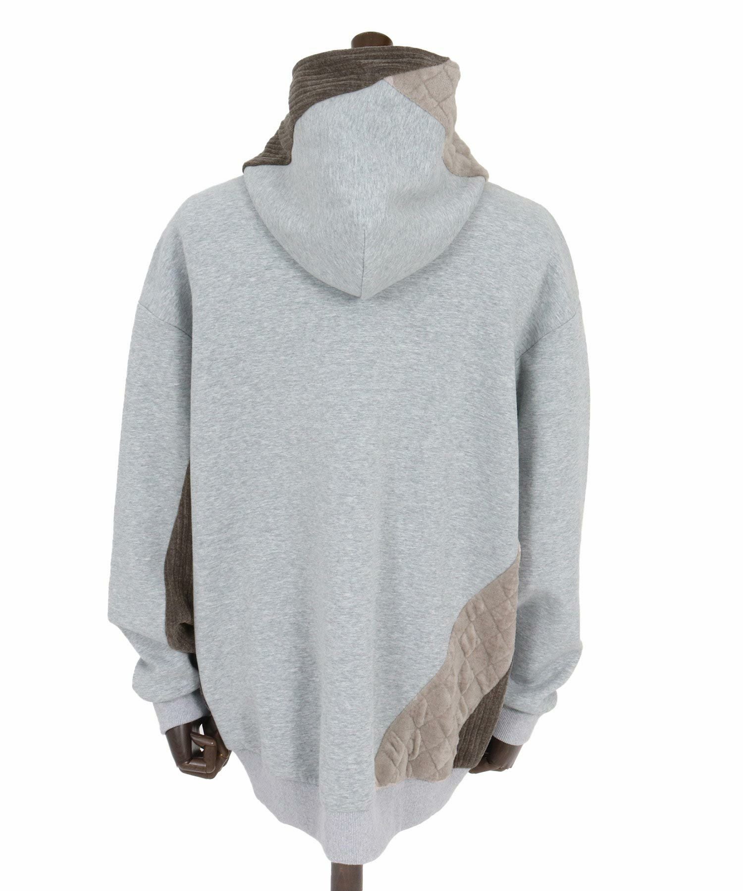 ANGENEHM(アンゲネーム)】Switching Design Oversized Hoodie プル