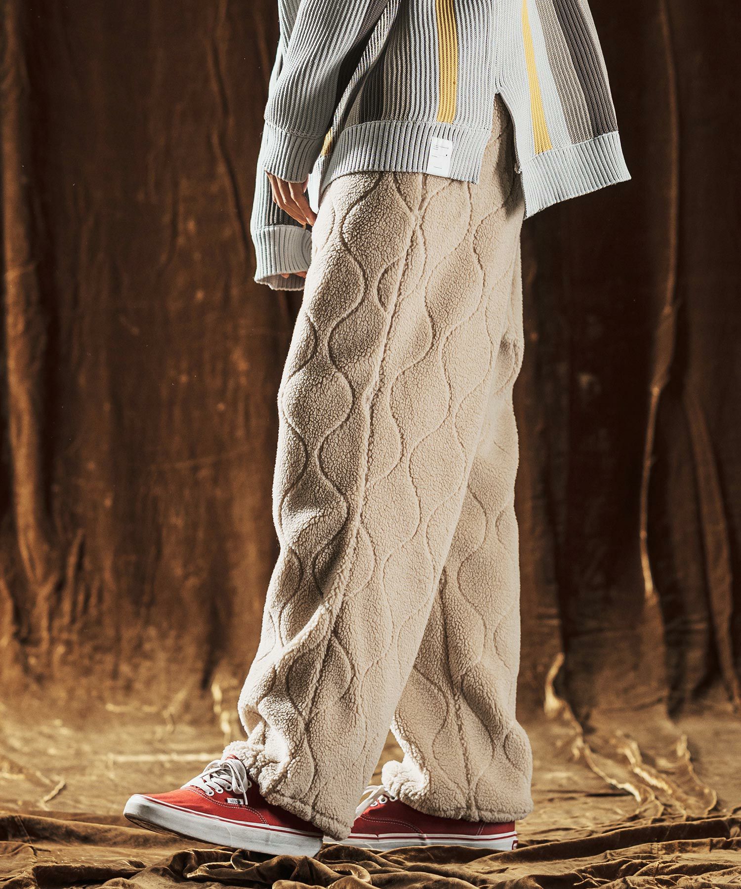 ANGENEHM(アンゲネーム)】Boa Quilt Pants ボアキルティングパンツ
