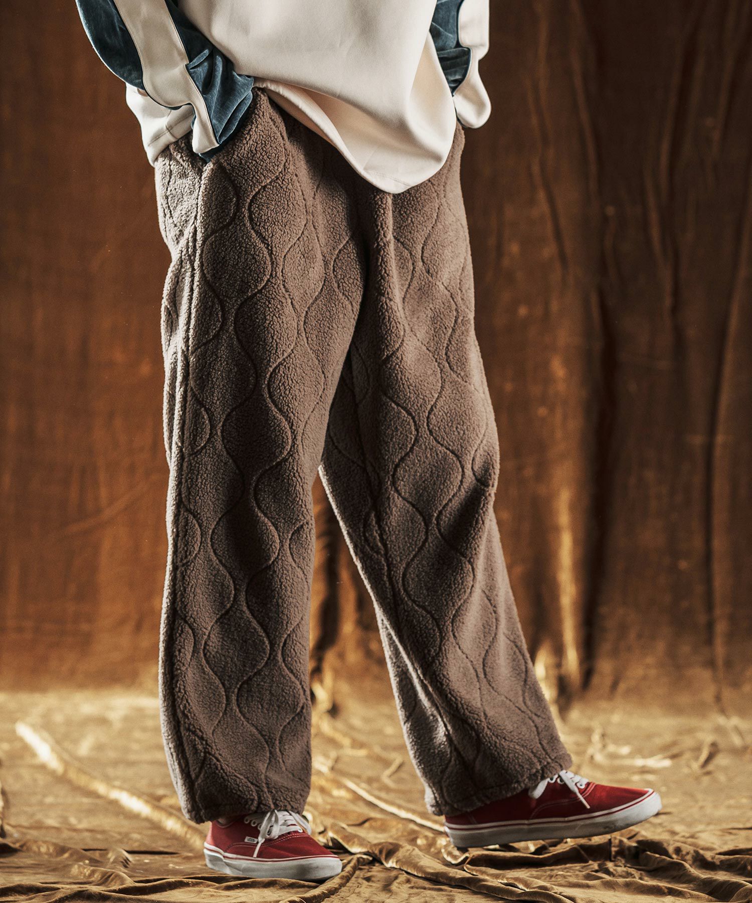 ANGENEHM(アンゲネーム)】Boa Quilt Pants ボアキルティングパンツ