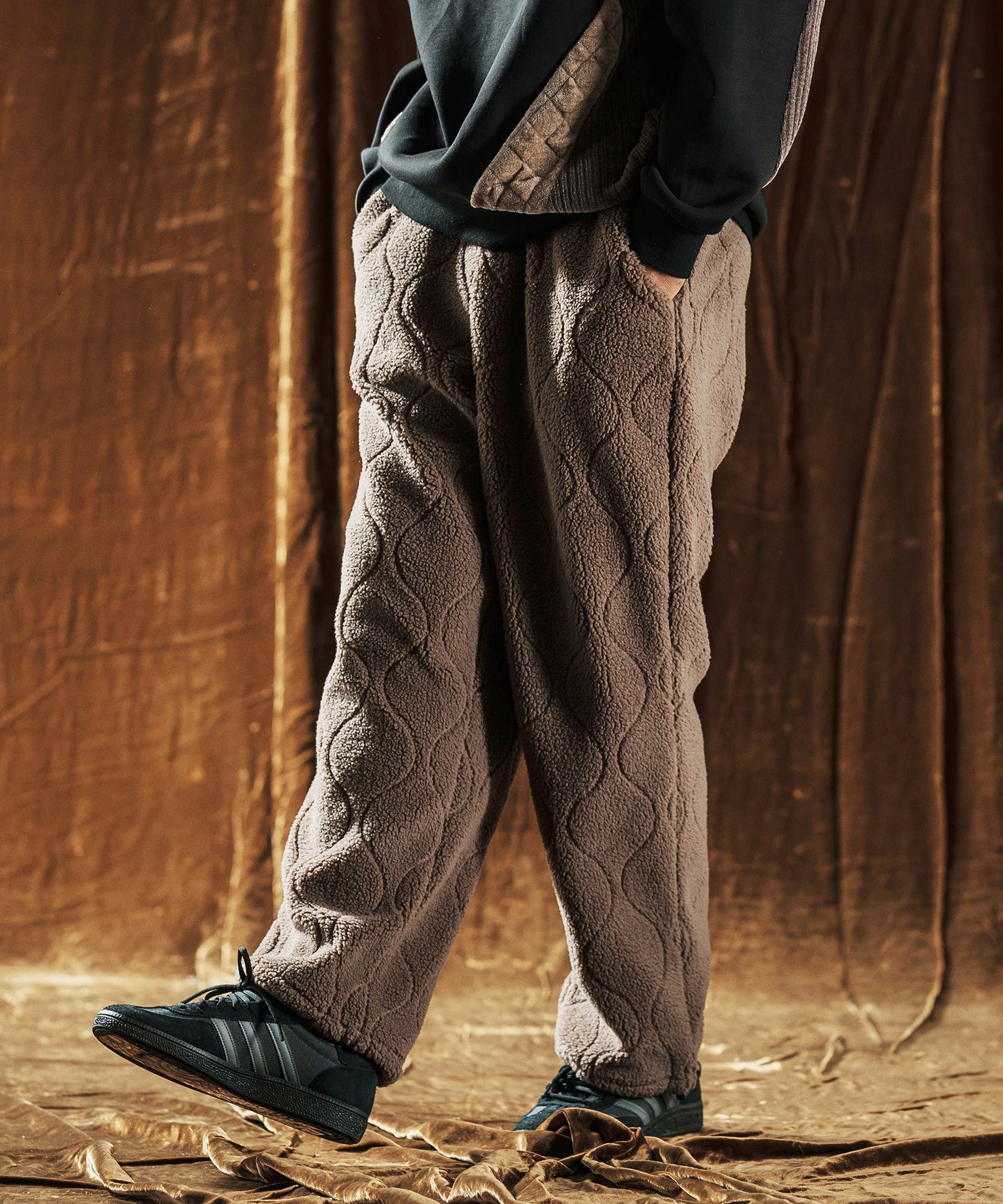 ANGENEHM(アンゲネーム)】Boa Quilt Pants ボアキルティングパンツ
