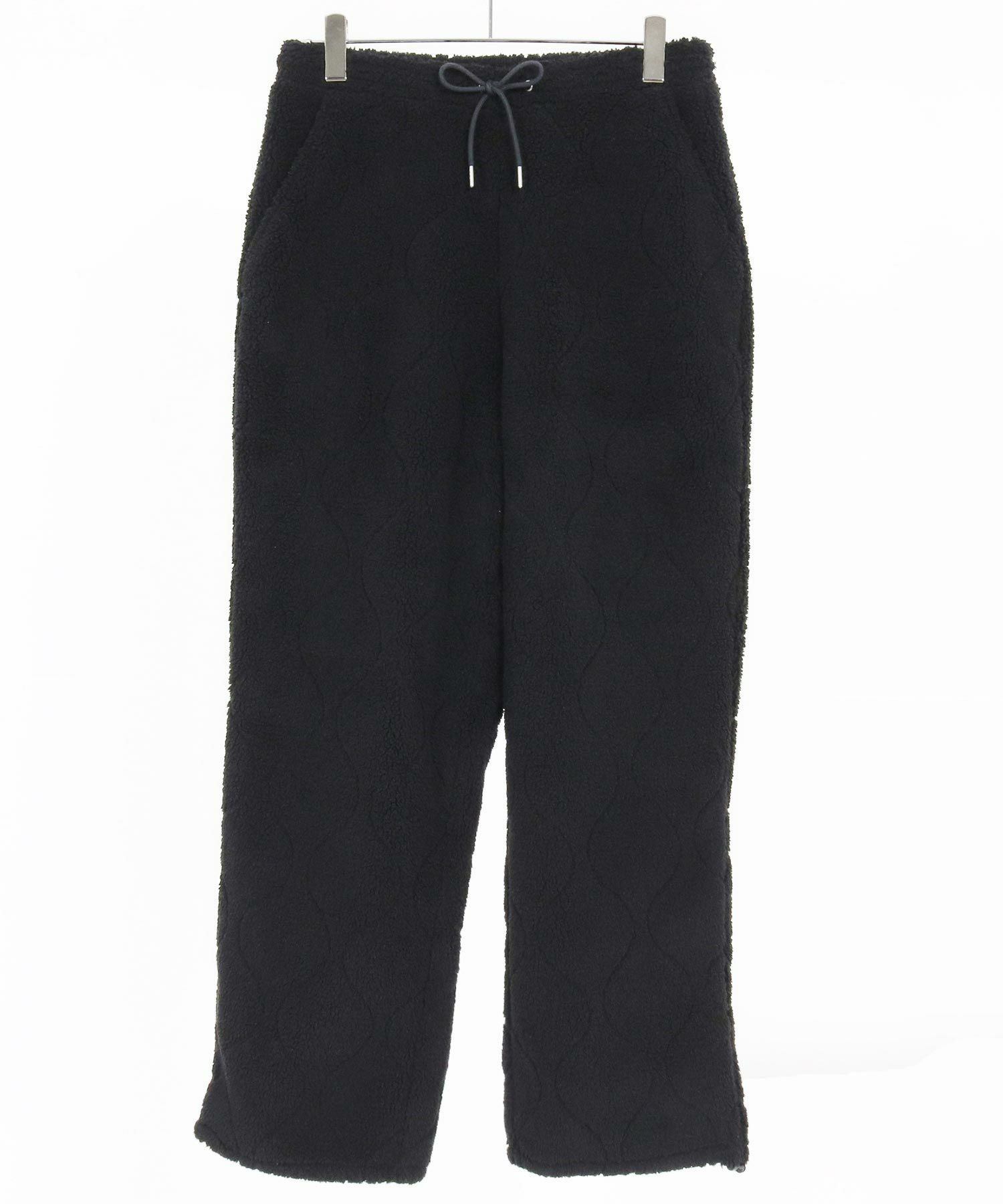 AD2010 10AW archive キルティングワイドショーツ 中綿 黒 ANGENEHM(アンゲネーム)】Boa Quilt Pants ボアキルティングパンツ