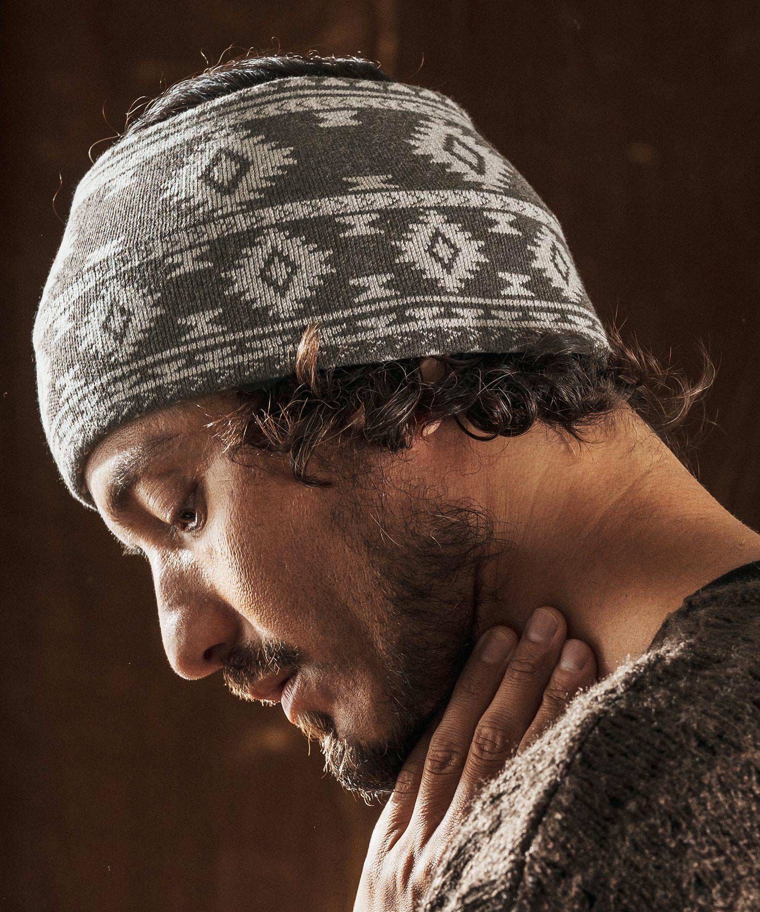 30%OFF【ANGENEHM(アンゲネーム)】Native Pattern Knit Band ニット