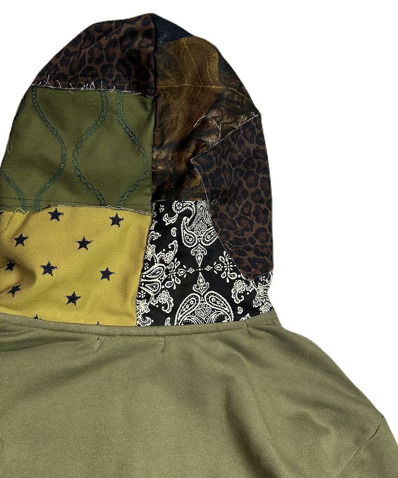 roarguns(ロアーガンズ)】PATCH WORK HOODIE ジップパーカー(26SGB-09