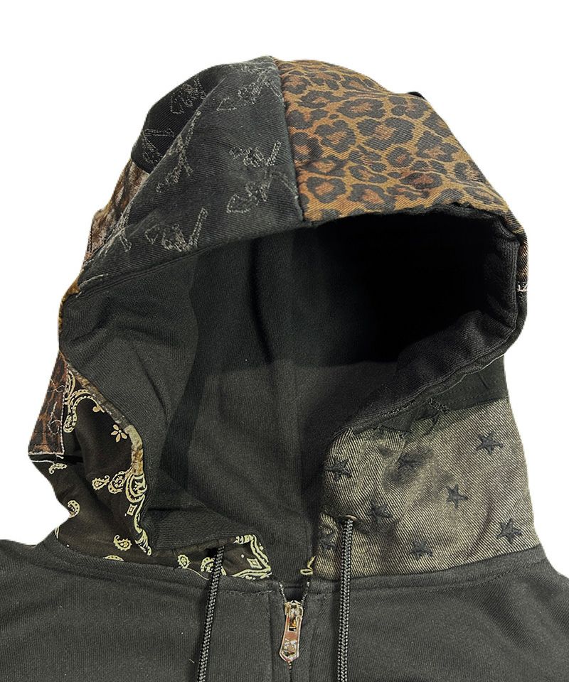 roarguns(ロアーガンズ)】PATCH WORK HOODIE ジップパーカー(26SGB-09