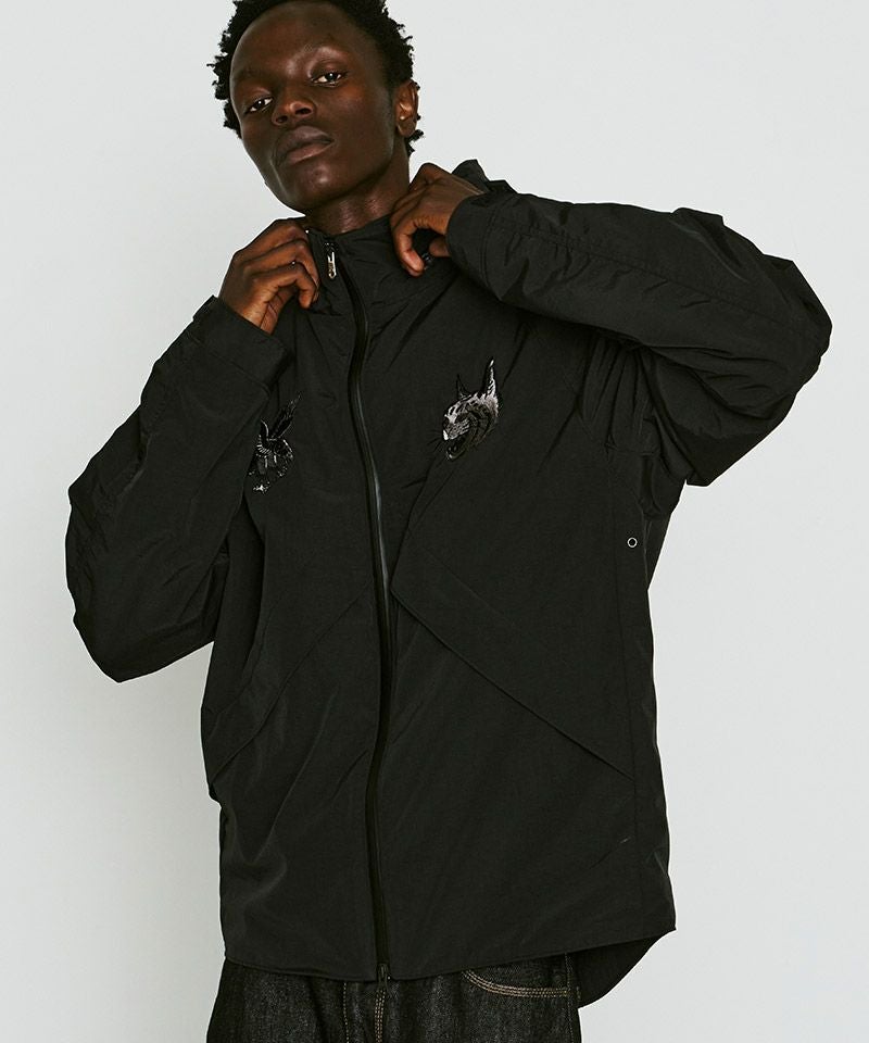 ロアーガンズ　roarguns ブラック×レッドジャケット　サンプル品　2 M ロアーガンズ roarguns×hummel ヒュンメル ロアー ストレッチナイロンブルゾン アウター ジャケット ジャージ ストリート スト系