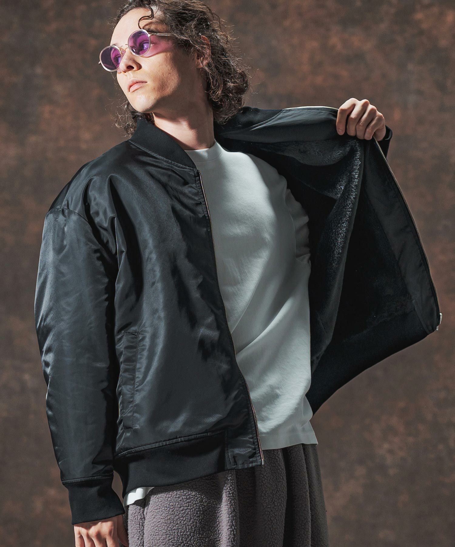 30%OFF【Jih Nunc(ジーヌンク)】裏エコファーMA-1ジャケット(JIH-R1127