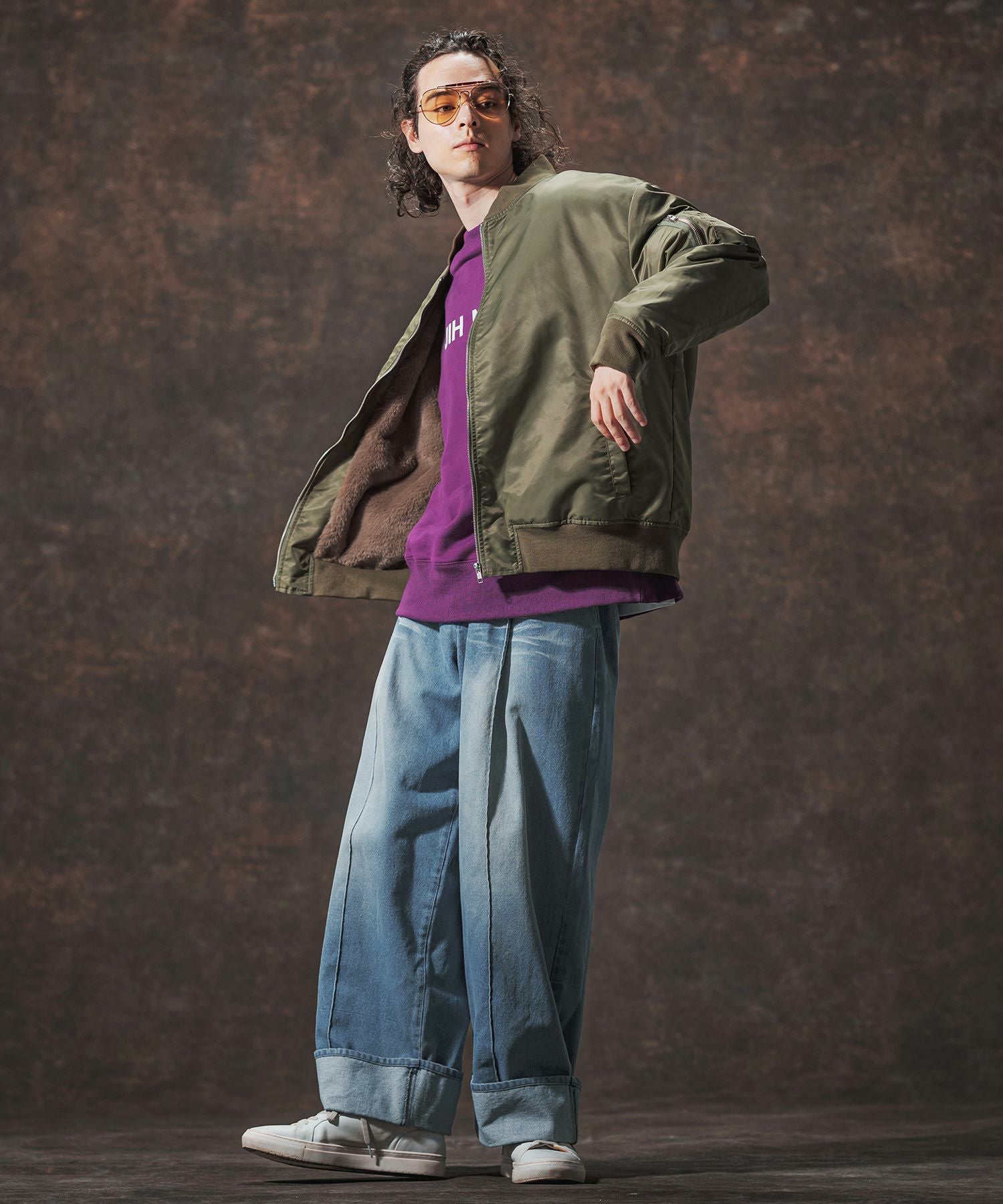 30%OFF【Jih Nunc(ジーヌンク)】裏エコファーMA-1ジャケット(JIH-R1127
