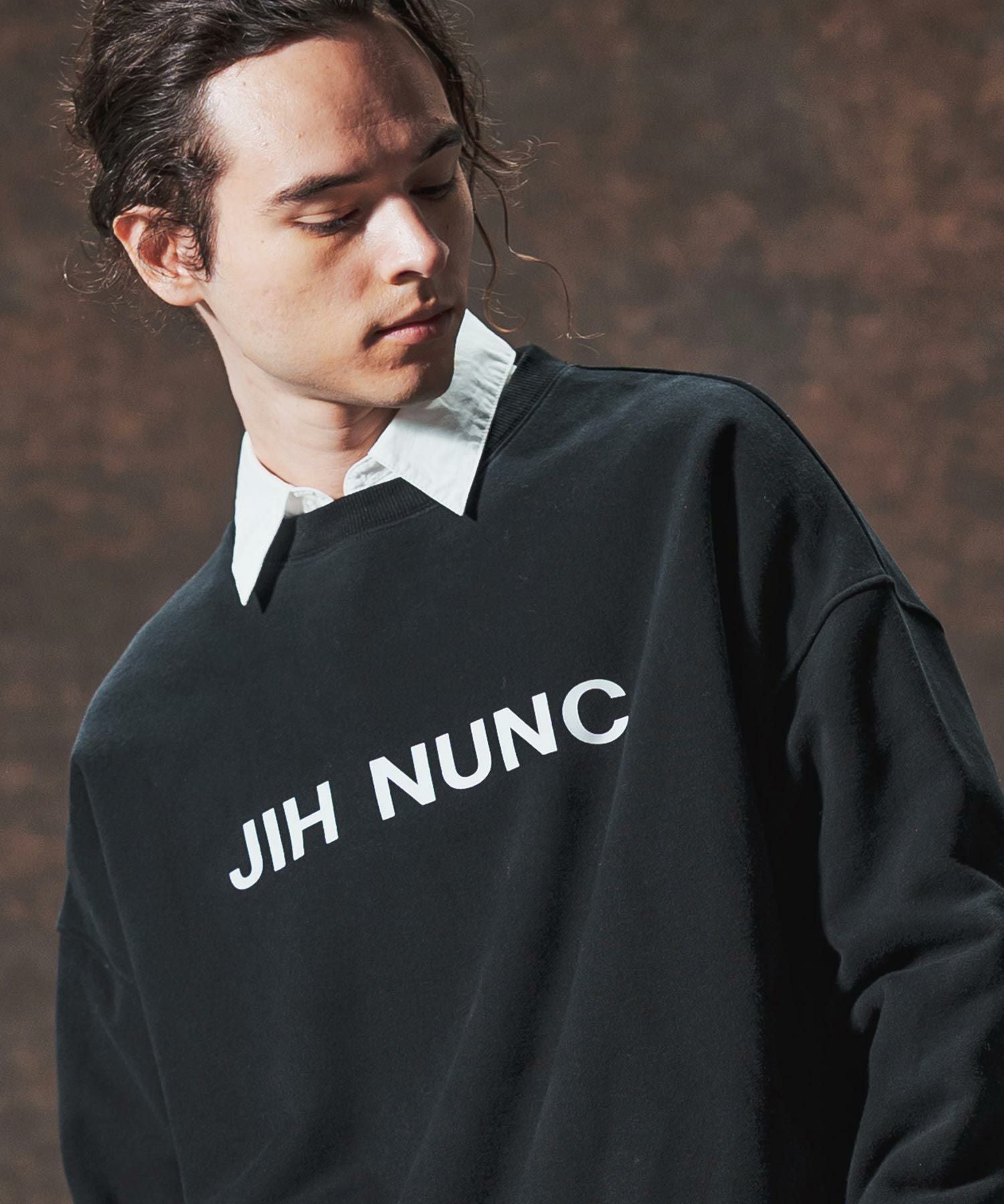 Jih Nunc(ジーヌンク)】ロゴプリント裏起毛スウェットプルオーバー(JIH