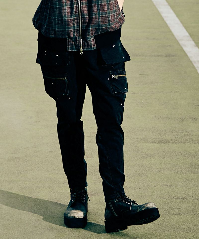 Knit Denim Cargo Pants / ニットデニムカーゴパンツ GB0425/P08 : Knit Denim Cargo Pants / ニットデニムカーゴパンツ