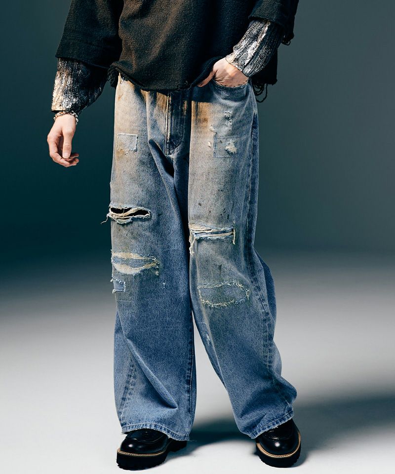 glamb(グラム)】Rebirth Denim リバースデニム パンツ(GB0425-P01 glamb(グラム)】Rebirth Denim リバースデニム パンツ(GB0425-P01